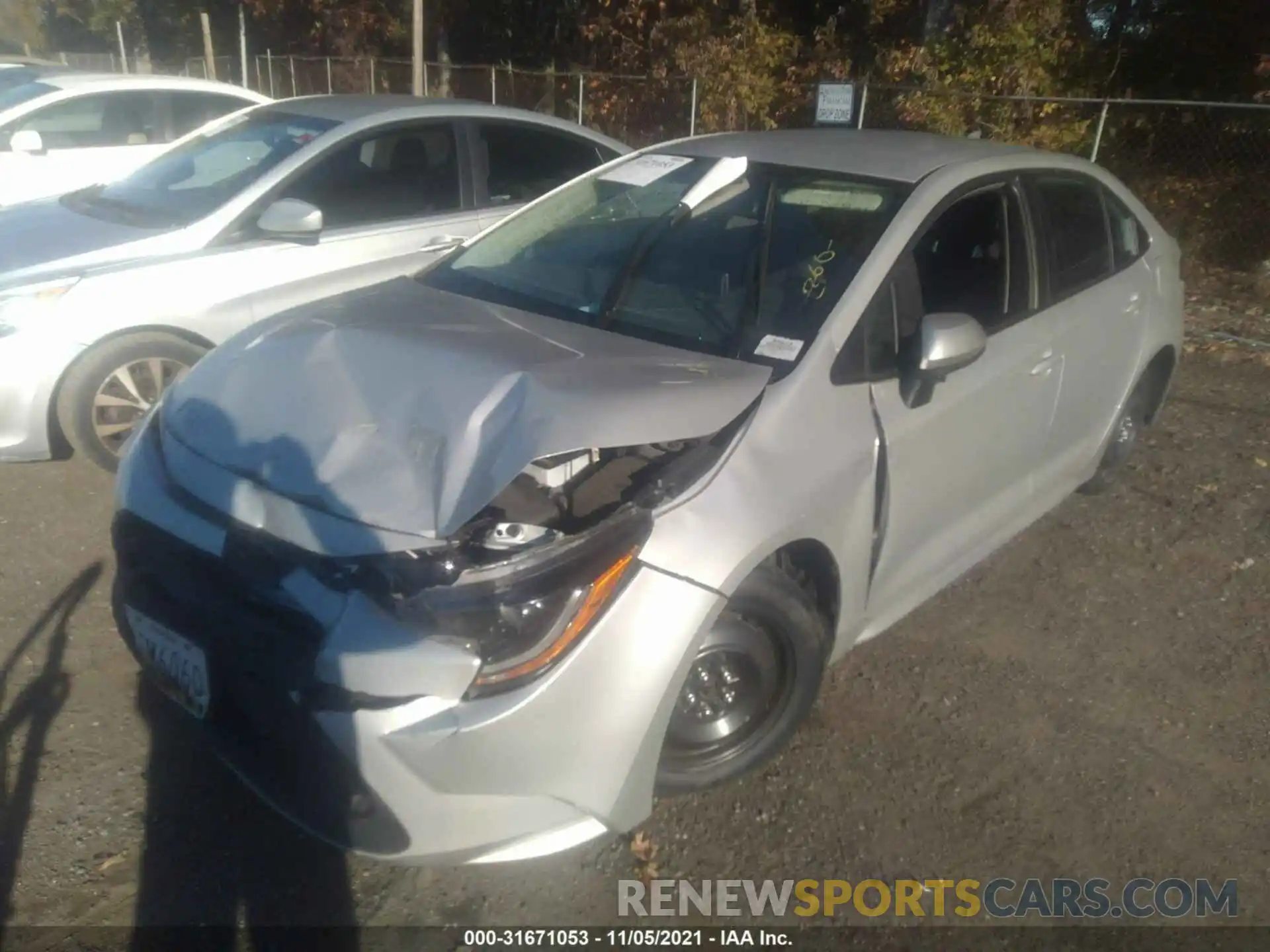 2 Photograph of a damaged car 5YFEPMAE0MP199730 TOYOTA COROLLA 2021