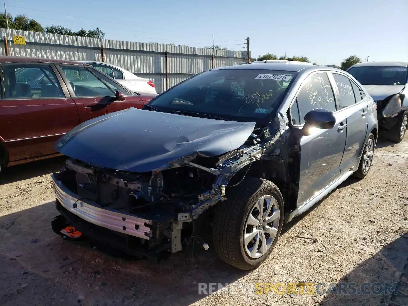 2 Photograph of a damaged car 5YFEPMAE0MP201086 TOYOTA COROLLA 2021