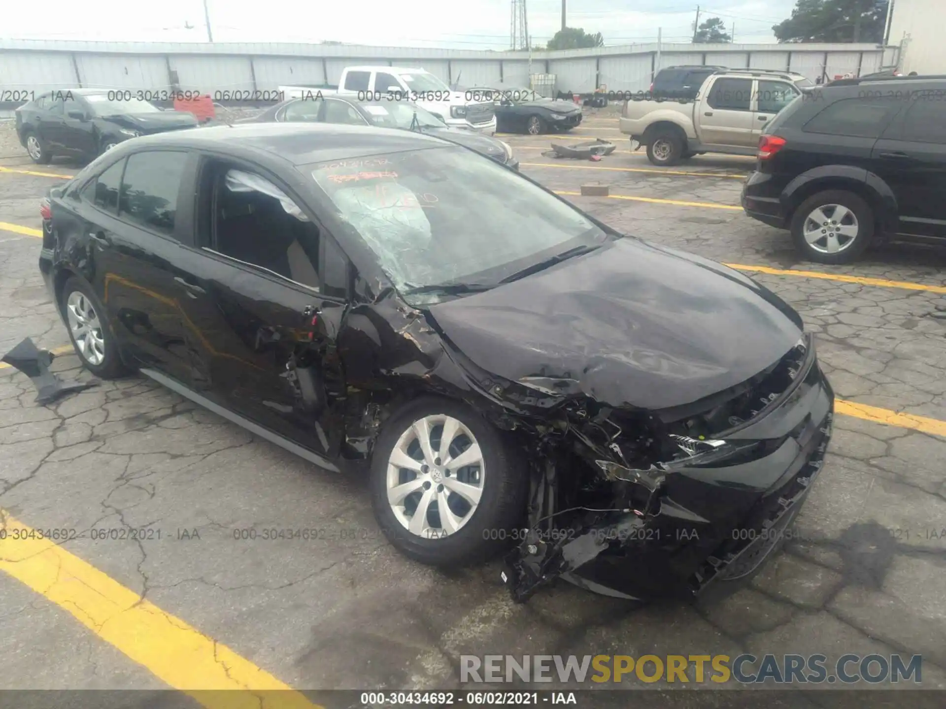 1 Photograph of a damaged car 5YFEPMAE0MP202500 TOYOTA COROLLA 2021