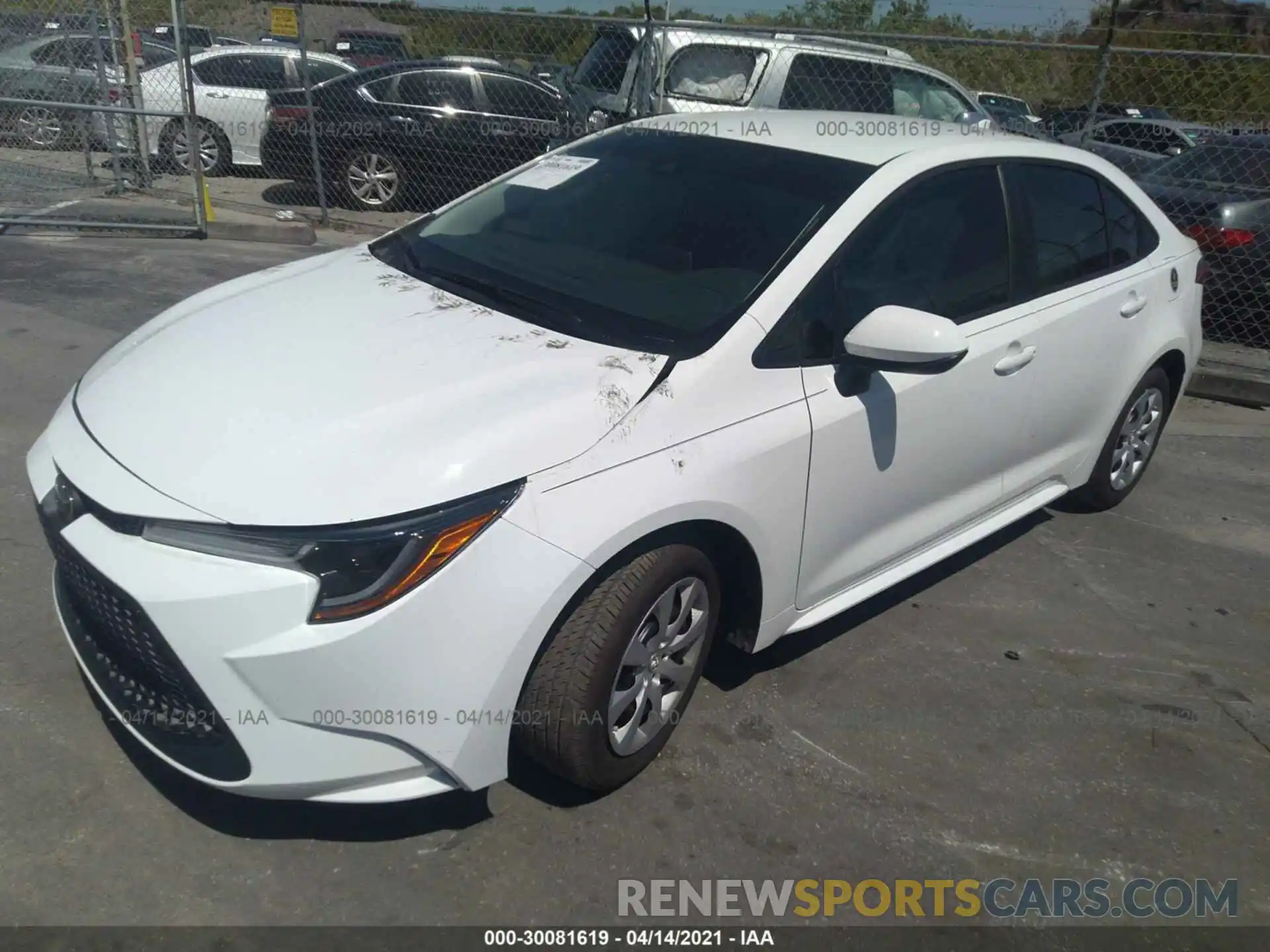 2 Photograph of a damaged car 5YFEPMAE0MP203758 TOYOTA COROLLA 2021