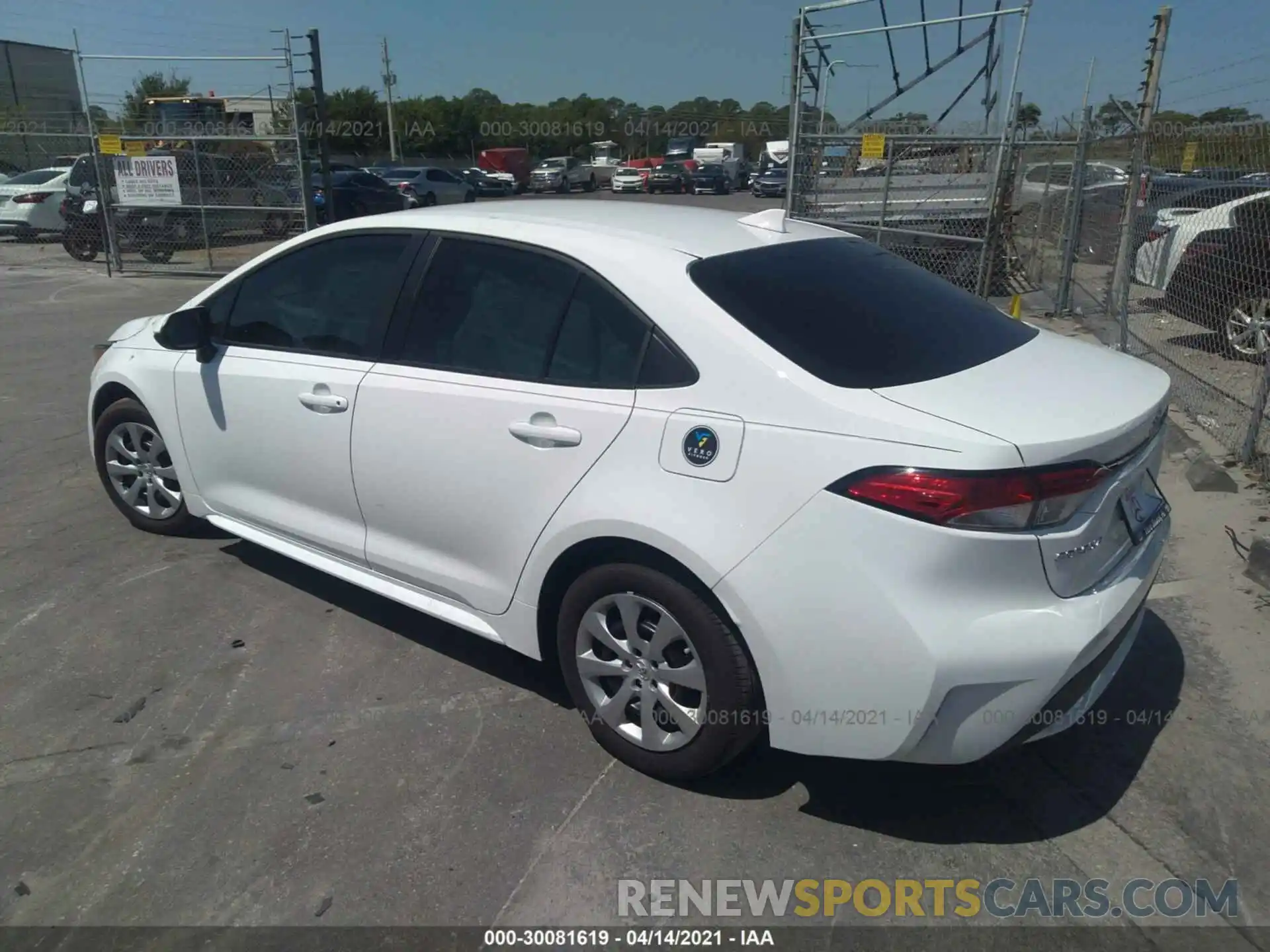 3 Photograph of a damaged car 5YFEPMAE0MP203758 TOYOTA COROLLA 2021