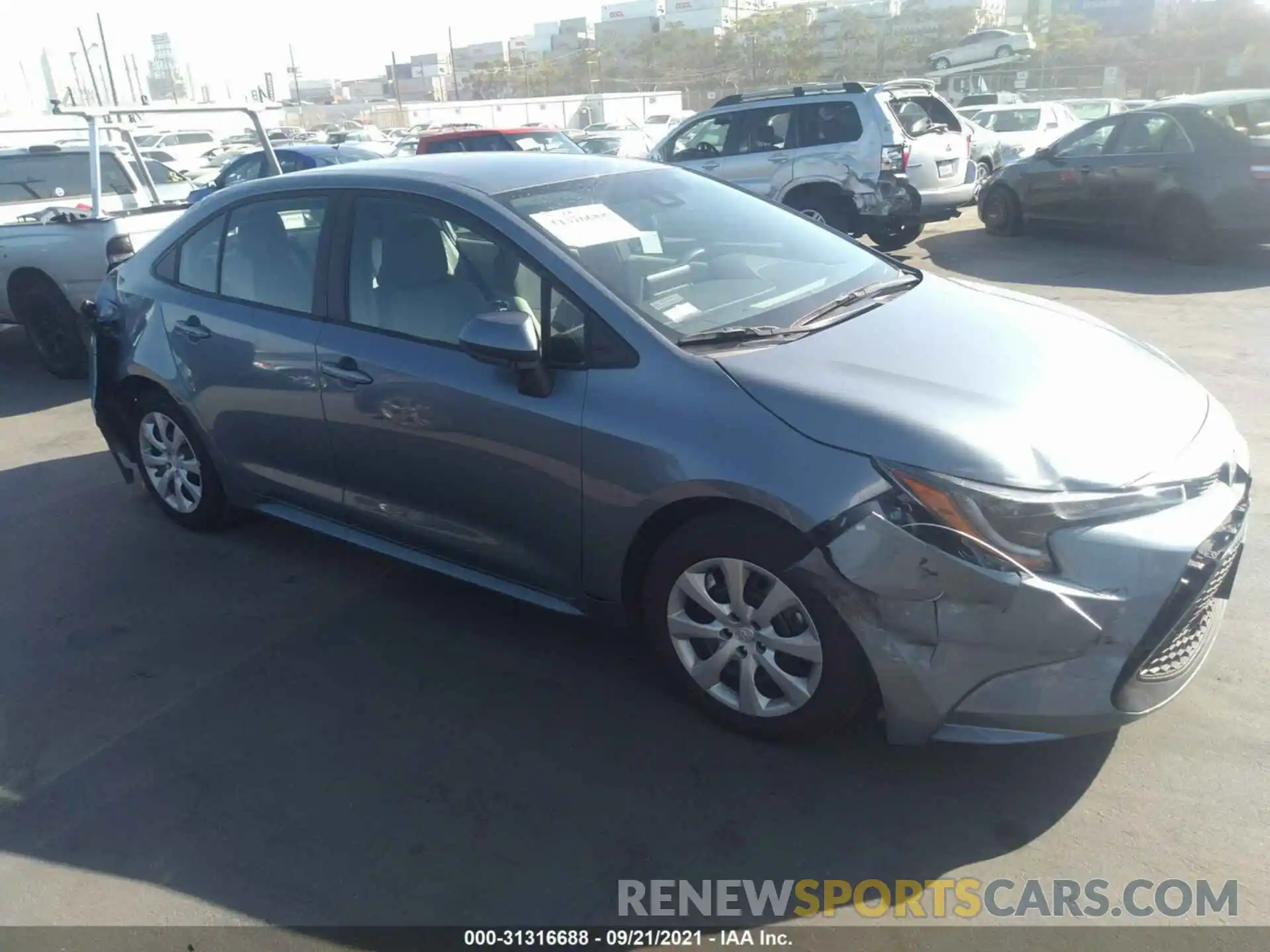 1 Photograph of a damaged car 5YFEPMAE0MP205364 TOYOTA COROLLA 2021