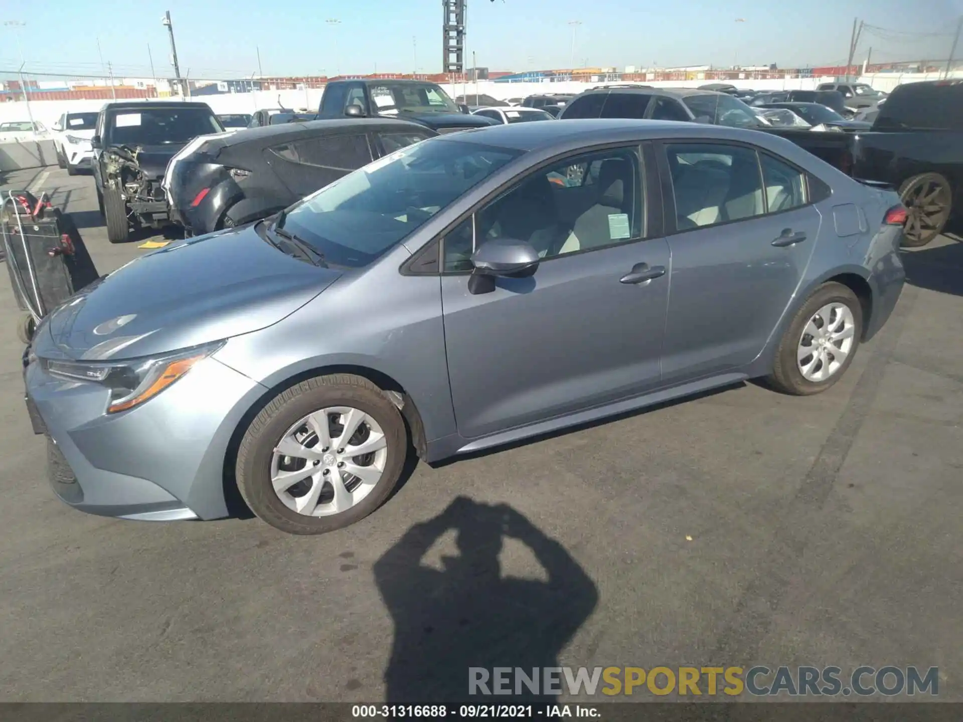 2 Photograph of a damaged car 5YFEPMAE0MP205364 TOYOTA COROLLA 2021