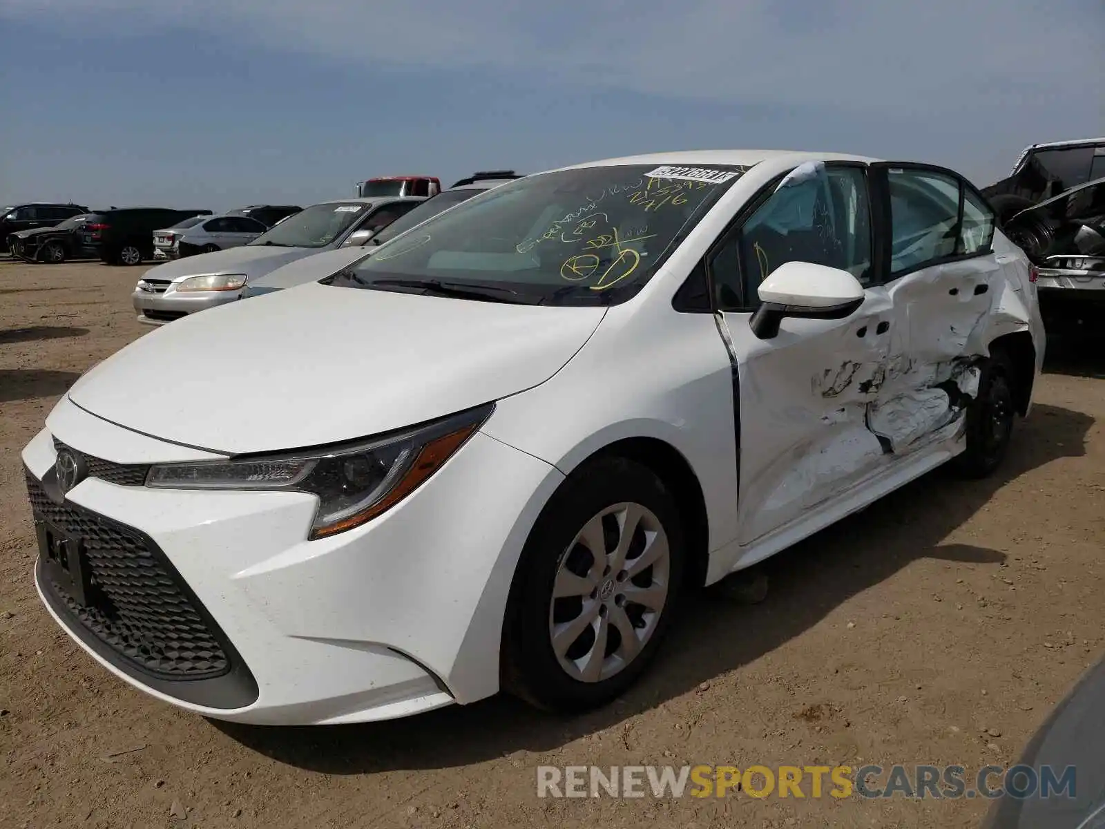 2 Photograph of a damaged car 5YFEPMAE0MP208023 TOYOTA COROLLA 2021