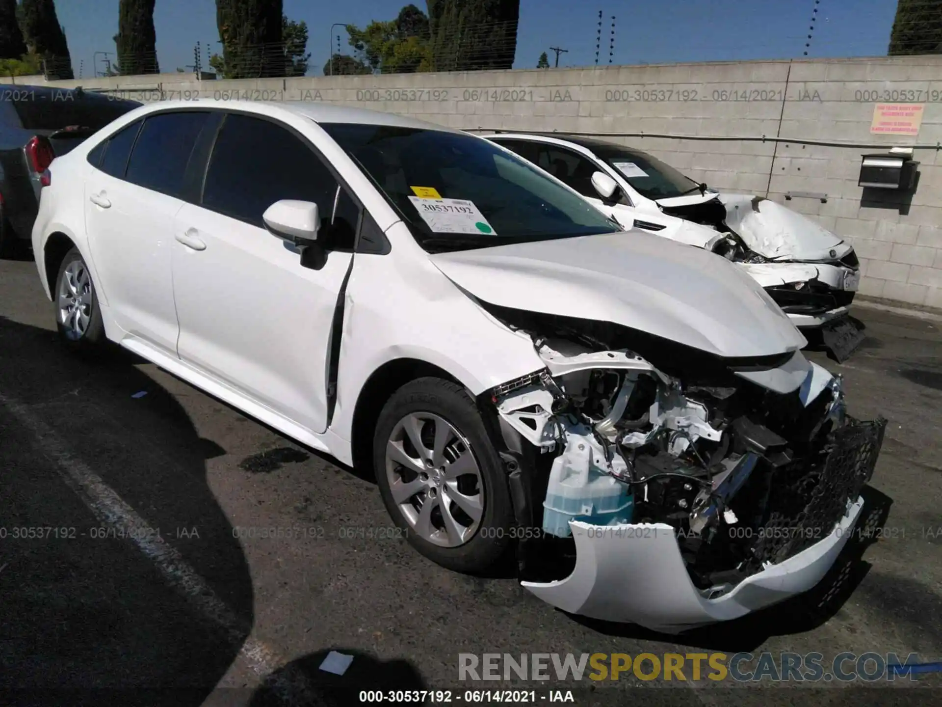 1 Photograph of a damaged car 5YFEPMAE0MP210693 TOYOTA COROLLA 2021