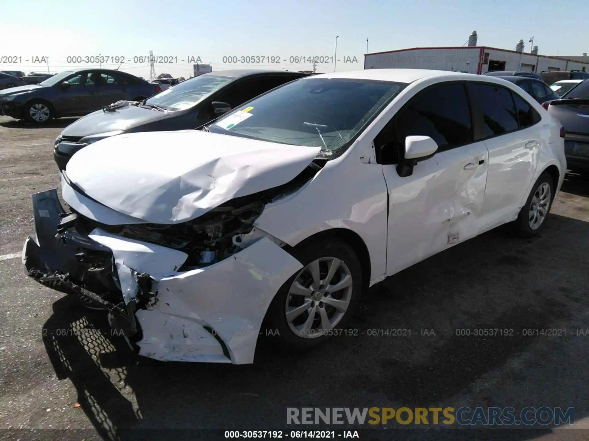 2 Photograph of a damaged car 5YFEPMAE0MP210693 TOYOTA COROLLA 2021