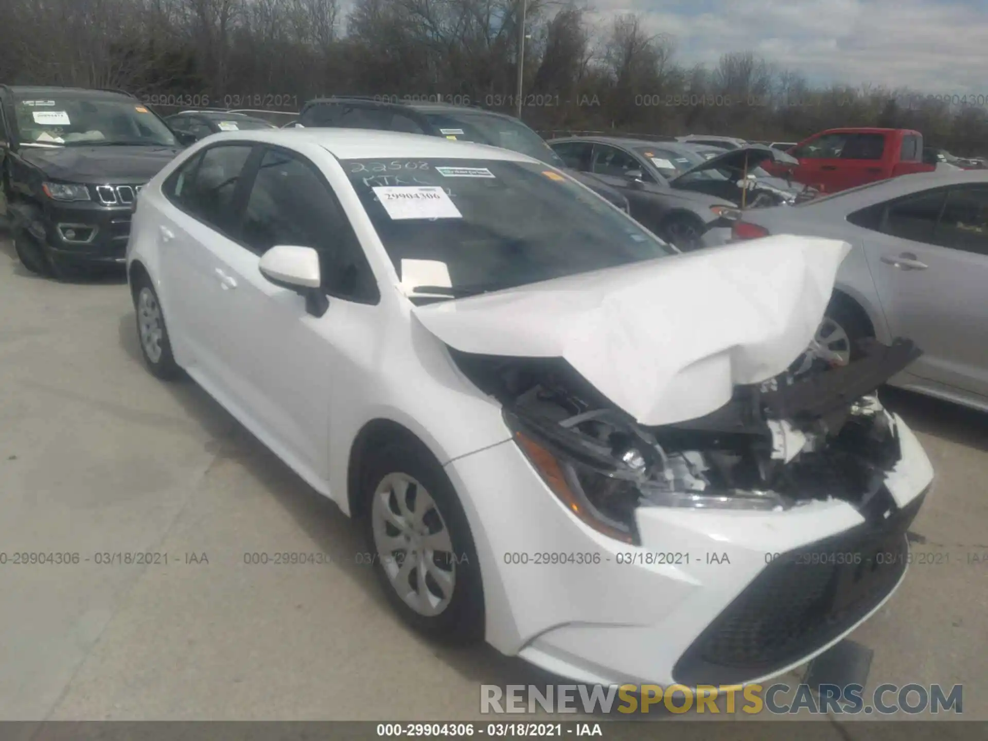 1 Photograph of a damaged car 5YFEPMAE0MP215313 TOYOTA COROLLA 2021