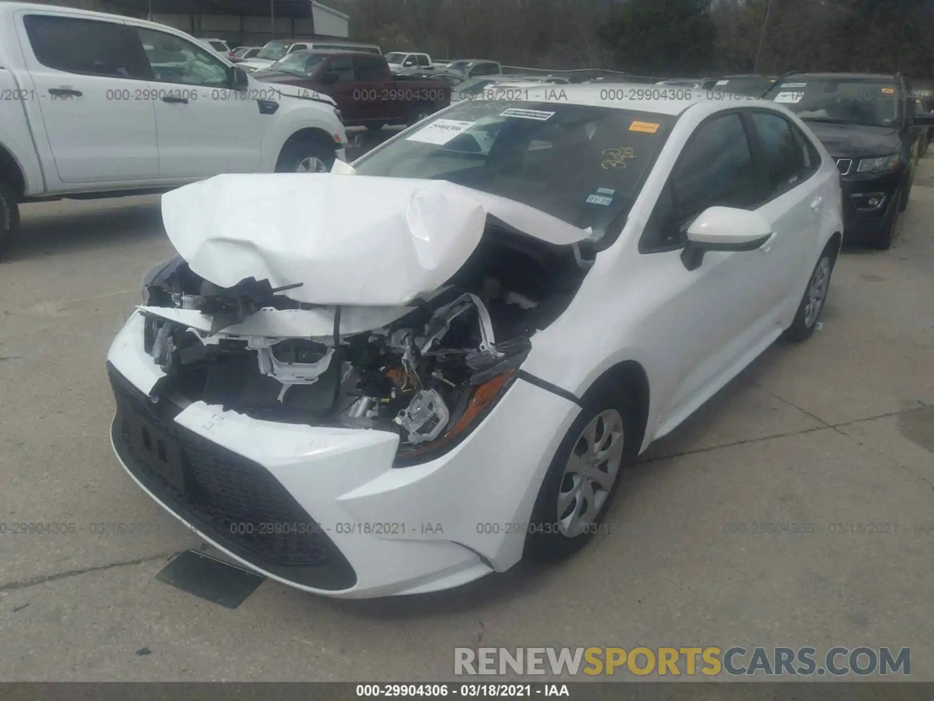 2 Photograph of a damaged car 5YFEPMAE0MP215313 TOYOTA COROLLA 2021