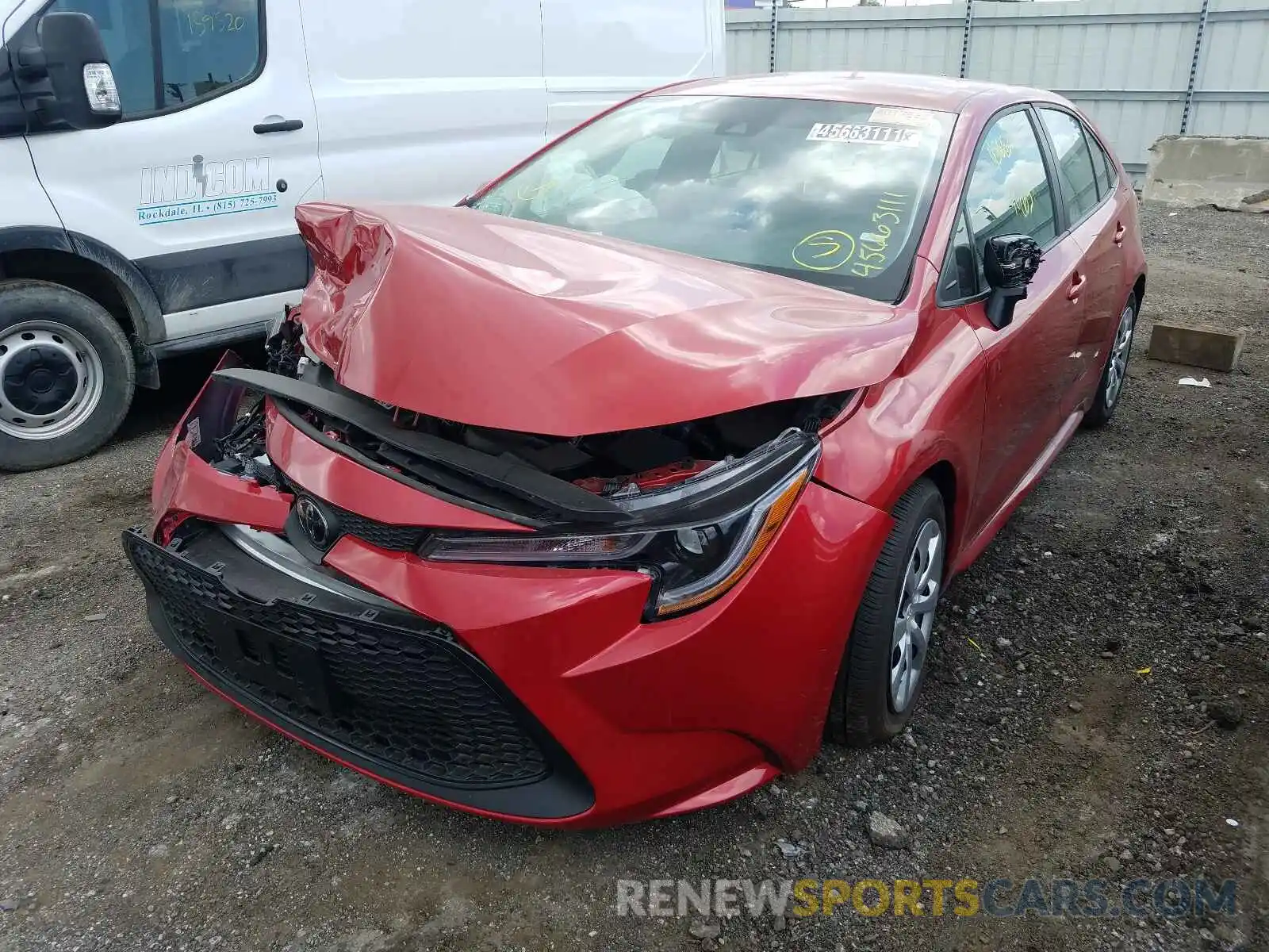 2 Photograph of a damaged car 5YFEPMAE0MP216767 TOYOTA COROLLA 2021