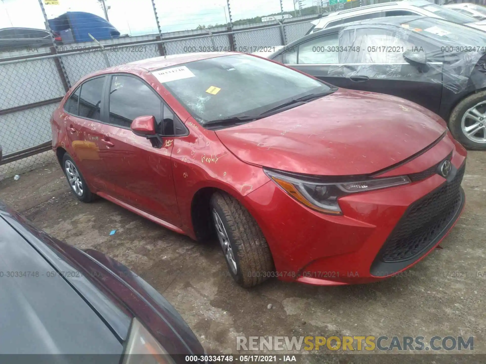 1 Photograph of a damaged car 5YFEPMAE0MP223279 TOYOTA COROLLA 2021