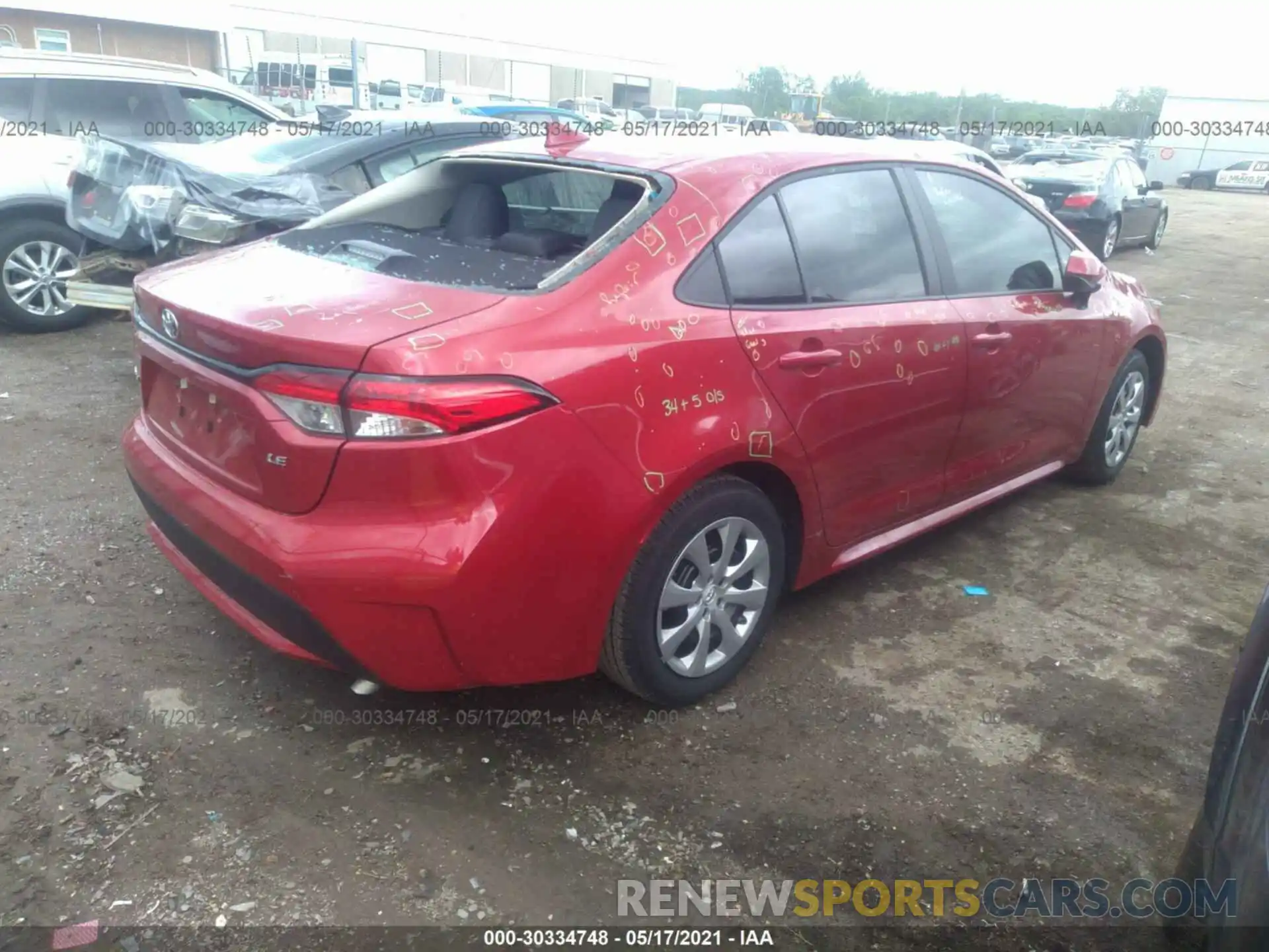 4 Photograph of a damaged car 5YFEPMAE0MP223279 TOYOTA COROLLA 2021