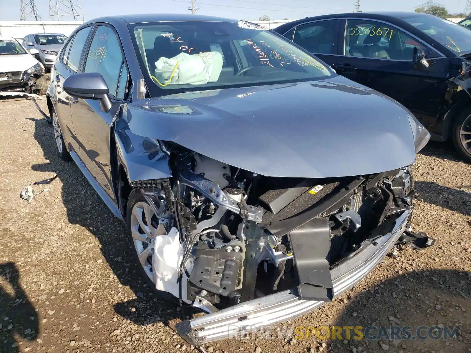 1 Photograph of a damaged car 5YFEPMAE0MP223296 TOYOTA COROLLA 2021