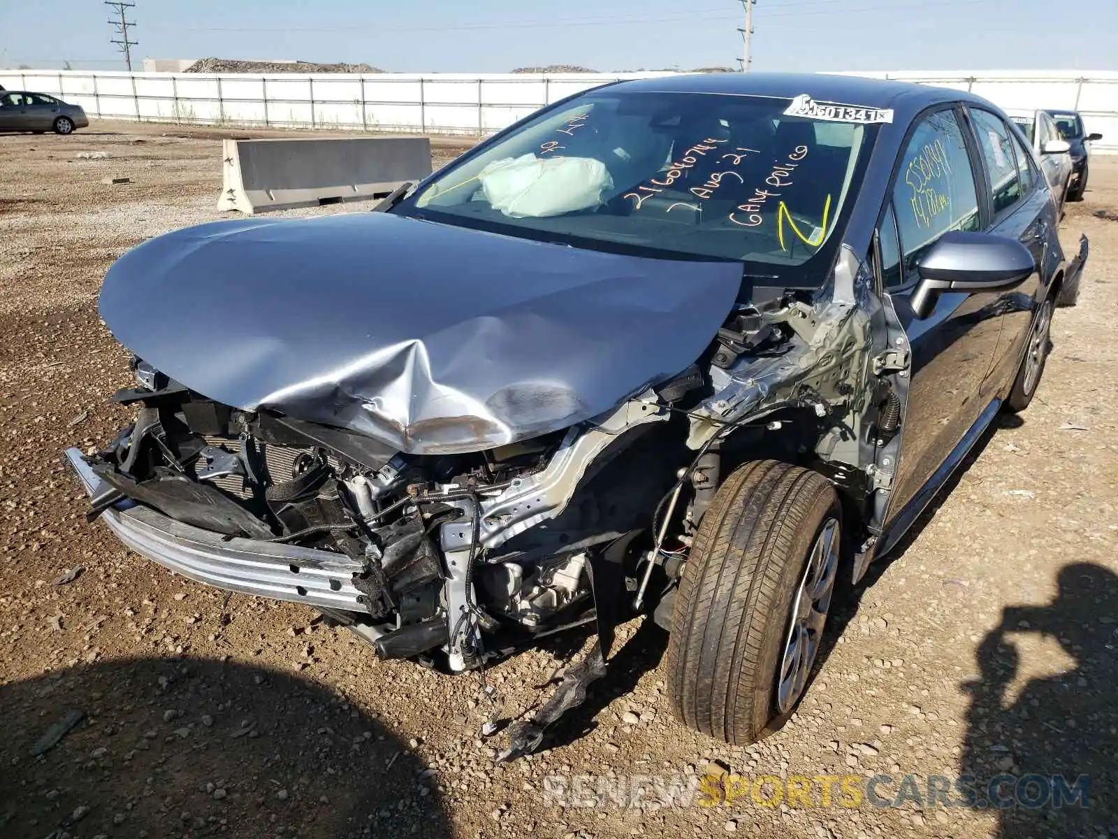 2 Photograph of a damaged car 5YFEPMAE0MP223296 TOYOTA COROLLA 2021