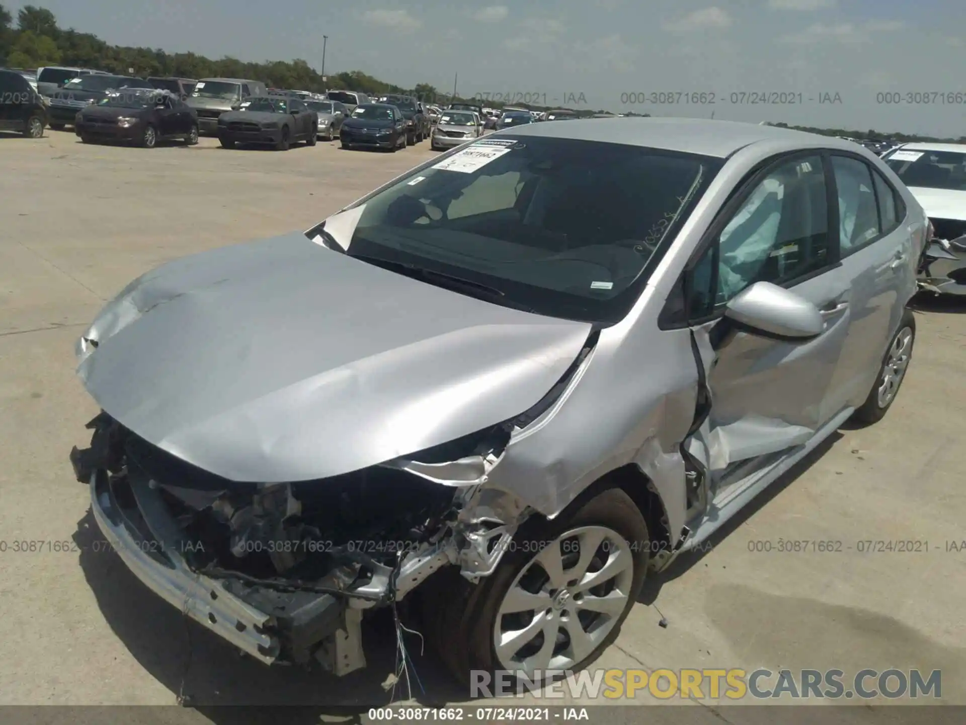 2 Photograph of a damaged car 5YFEPMAE0MP224660 TOYOTA COROLLA 2021