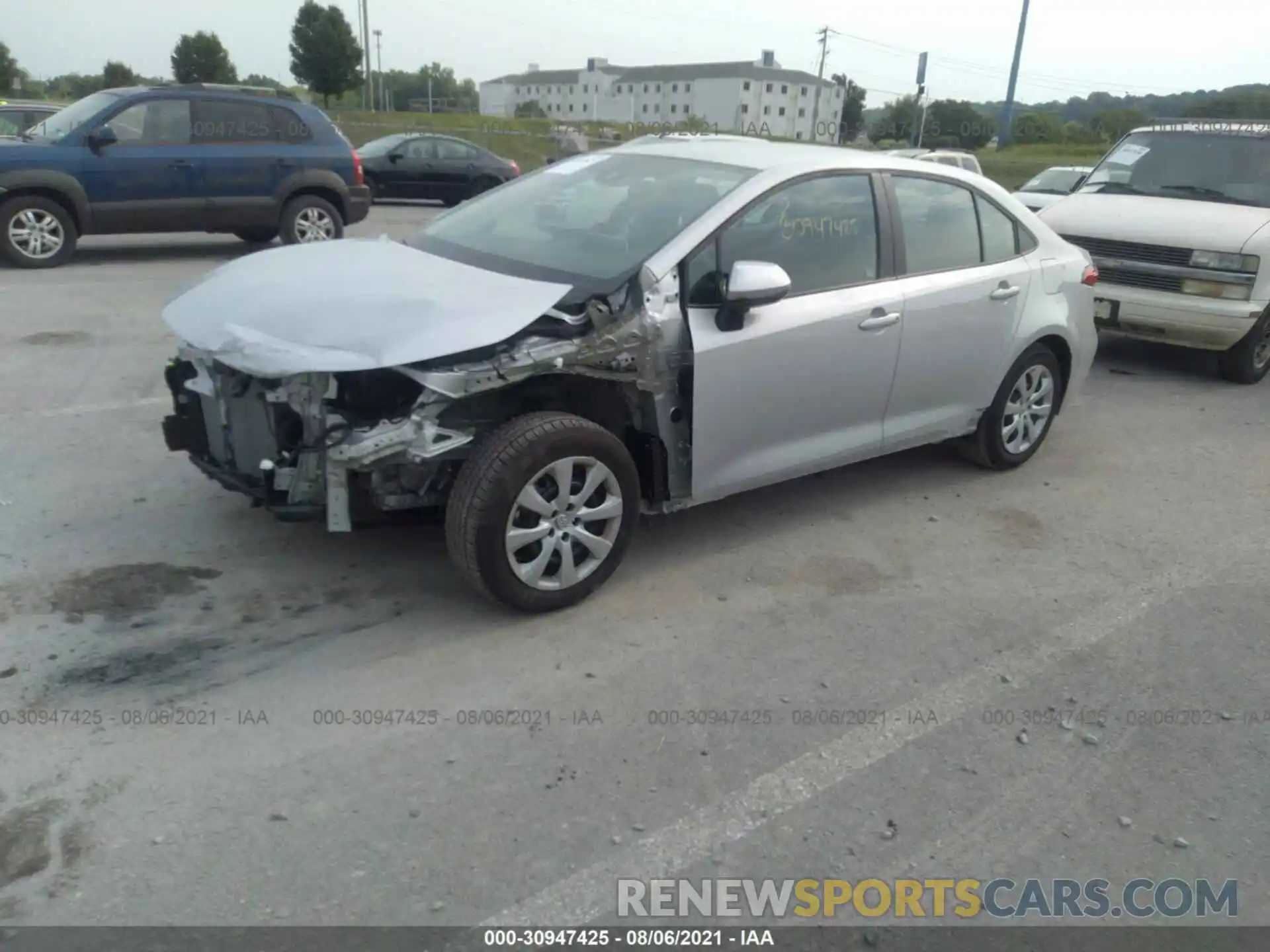 2 Photograph of a damaged car 5YFEPMAE0MP225727 TOYOTA COROLLA 2021