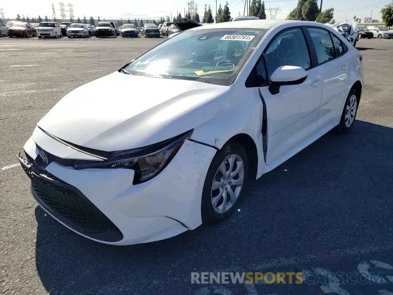 2 Photograph of a damaged car 5YFEPMAE0MP227185 TOYOTA COROLLA 2021