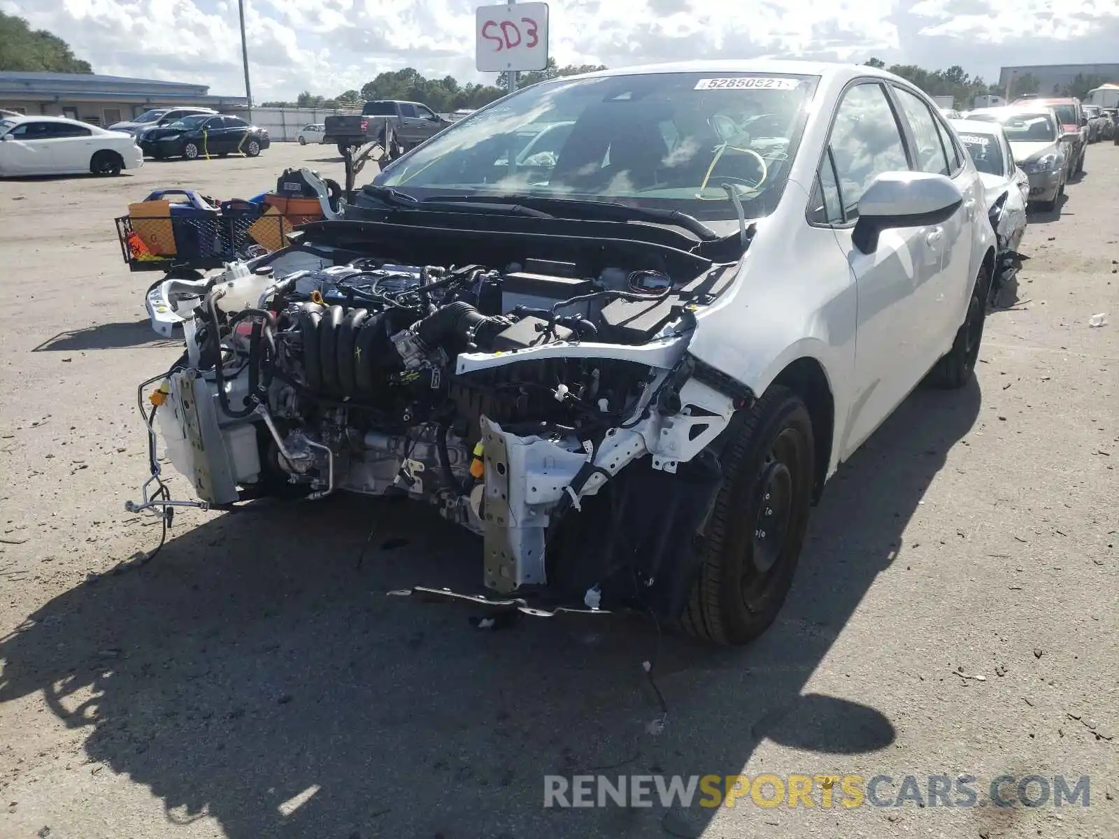 2 Photograph of a damaged car 5YFEPMAE0MP227400 TOYOTA COROLLA 2021