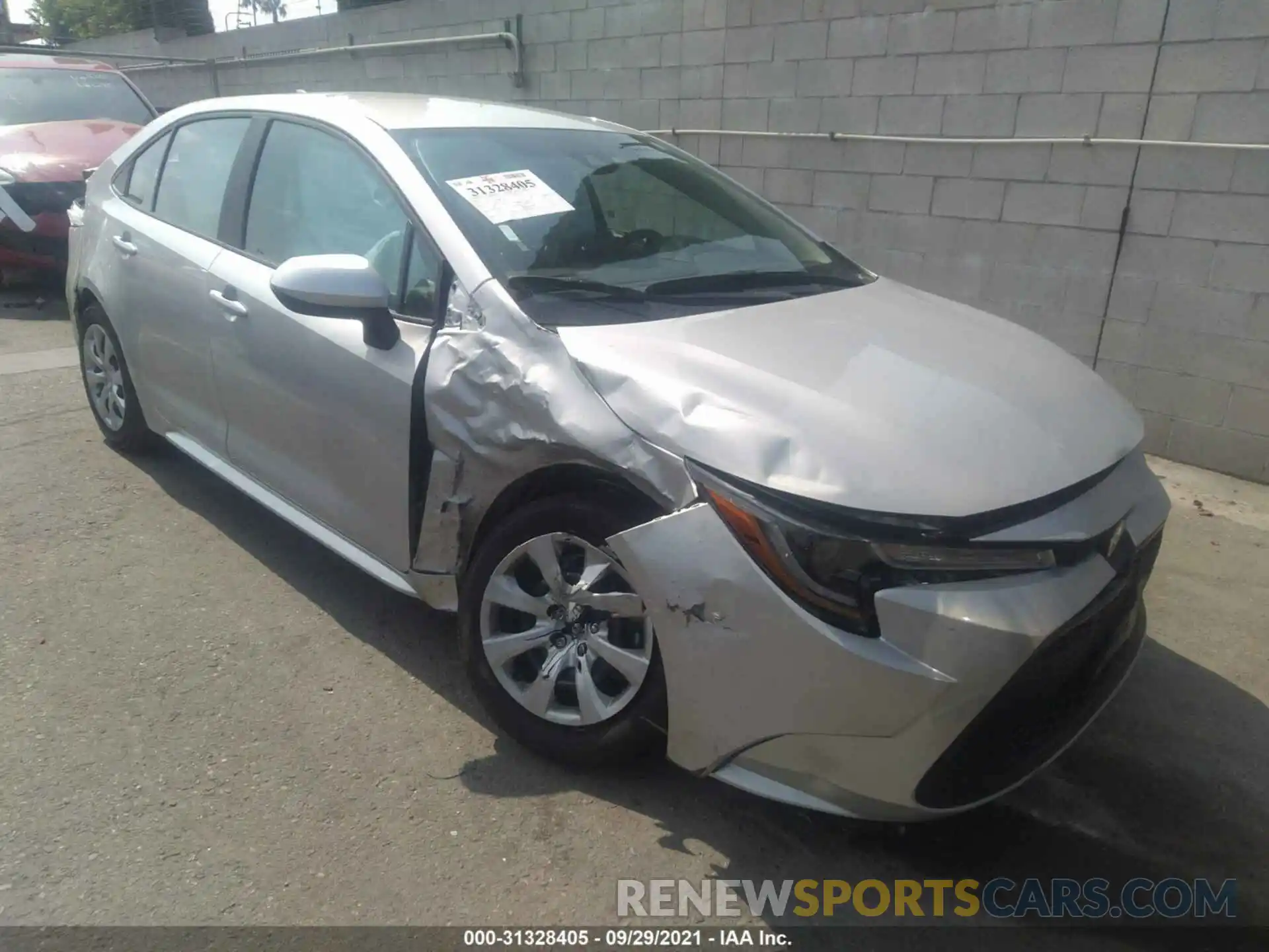 1 Photograph of a damaged car 5YFEPMAE0MP227770 TOYOTA COROLLA 2021