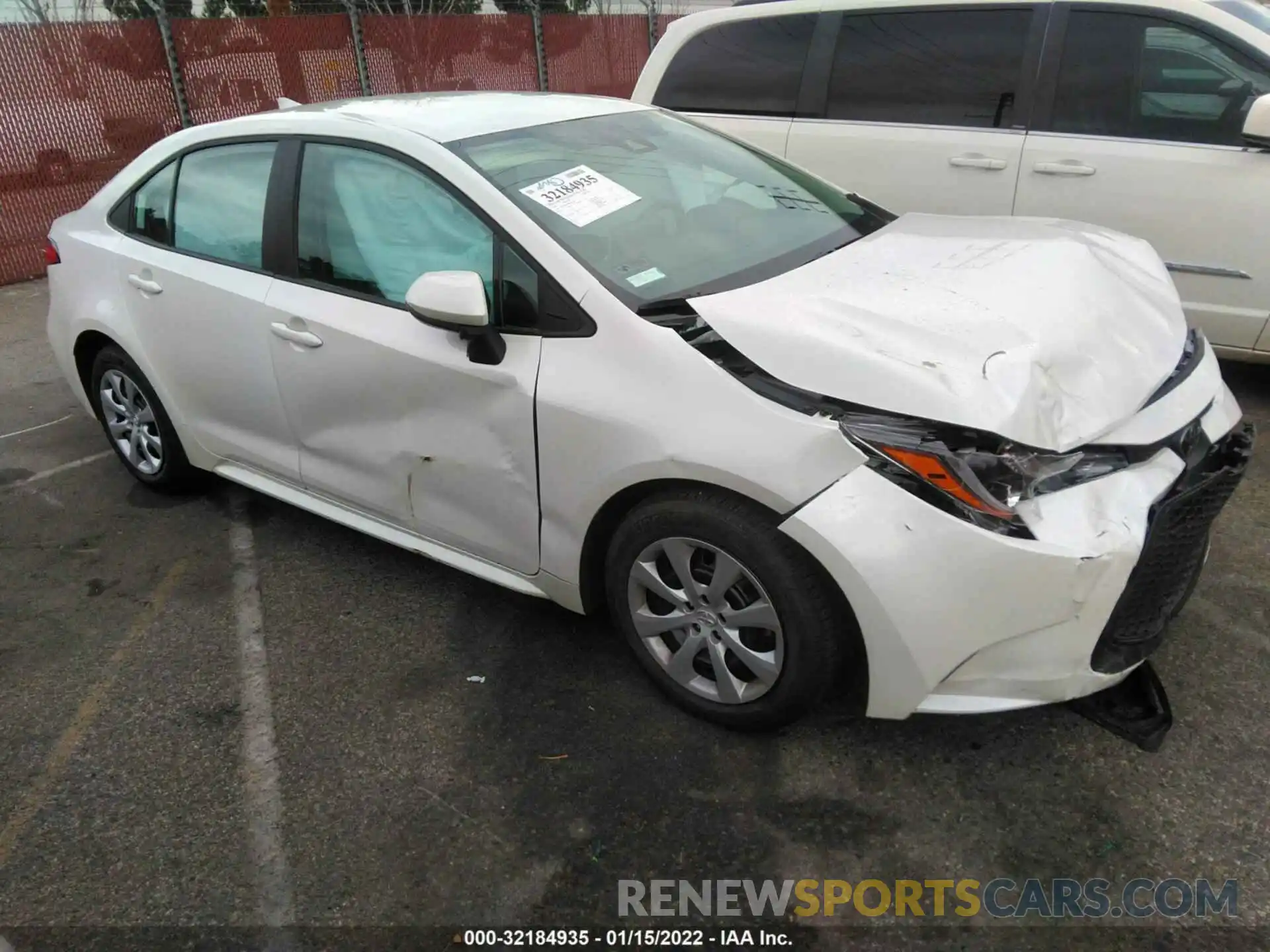 1 Photograph of a damaged car 5YFEPMAE0MP229146 TOYOTA COROLLA 2021