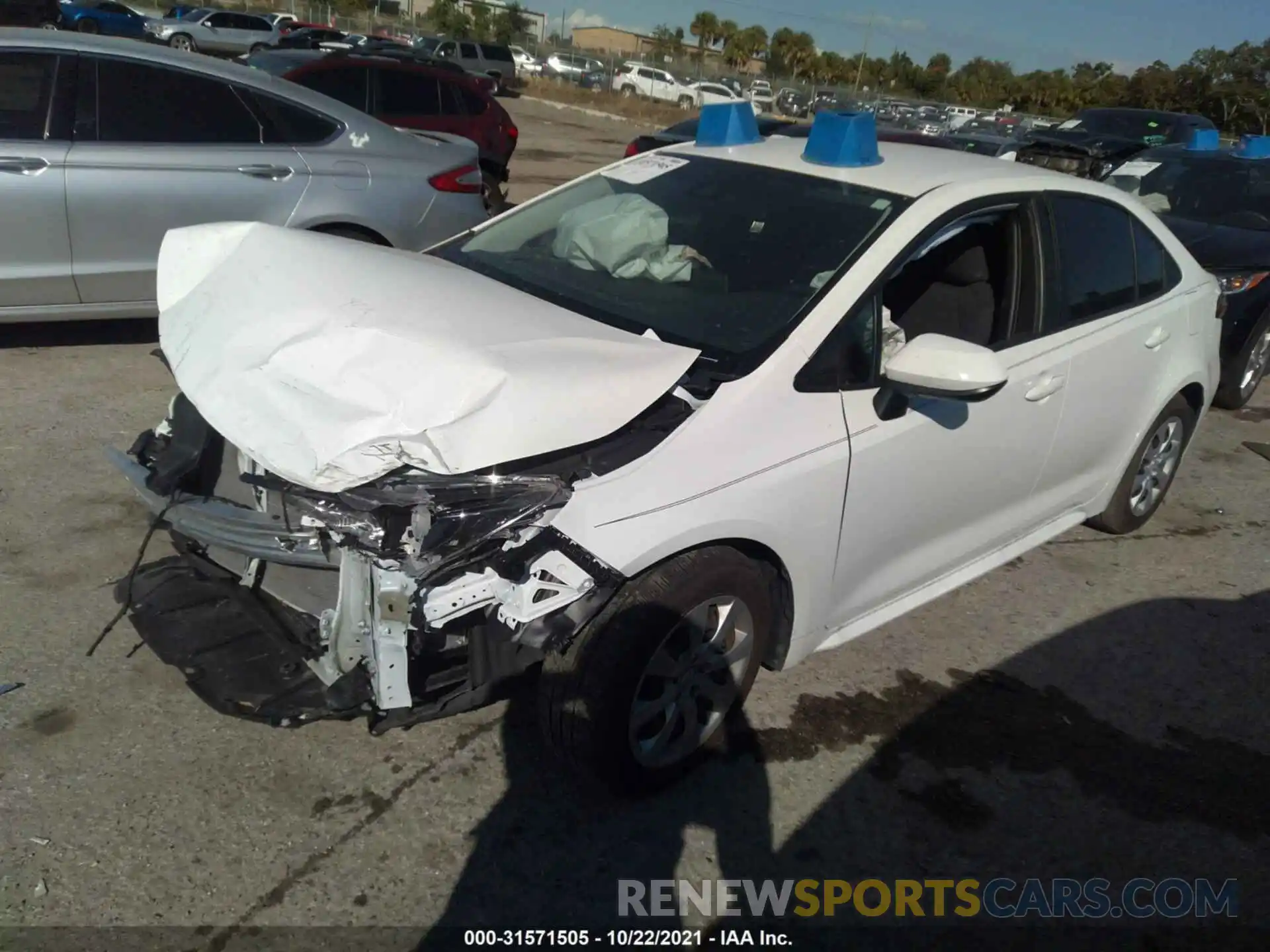 2 Photograph of a damaged car 5YFEPMAE0MP232080 TOYOTA COROLLA 2021