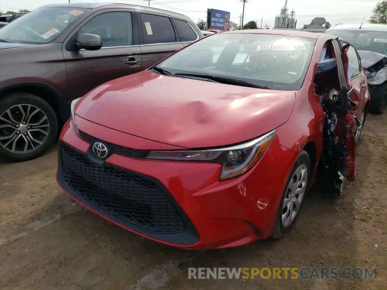 2 Photograph of a damaged car 5YFEPMAE0MP232208 TOYOTA COROLLA 2021