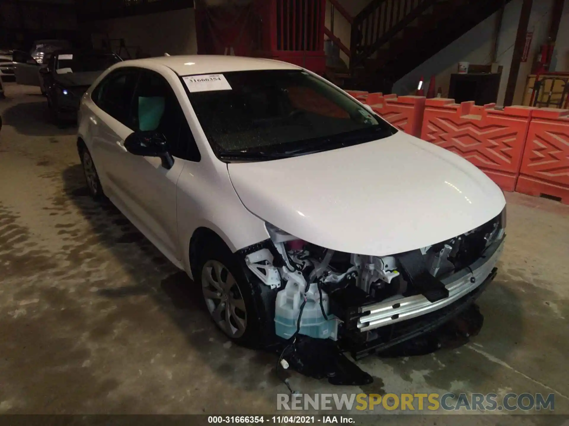 1 Photograph of a damaged car 5YFEPMAE0MP232323 TOYOTA COROLLA 2021