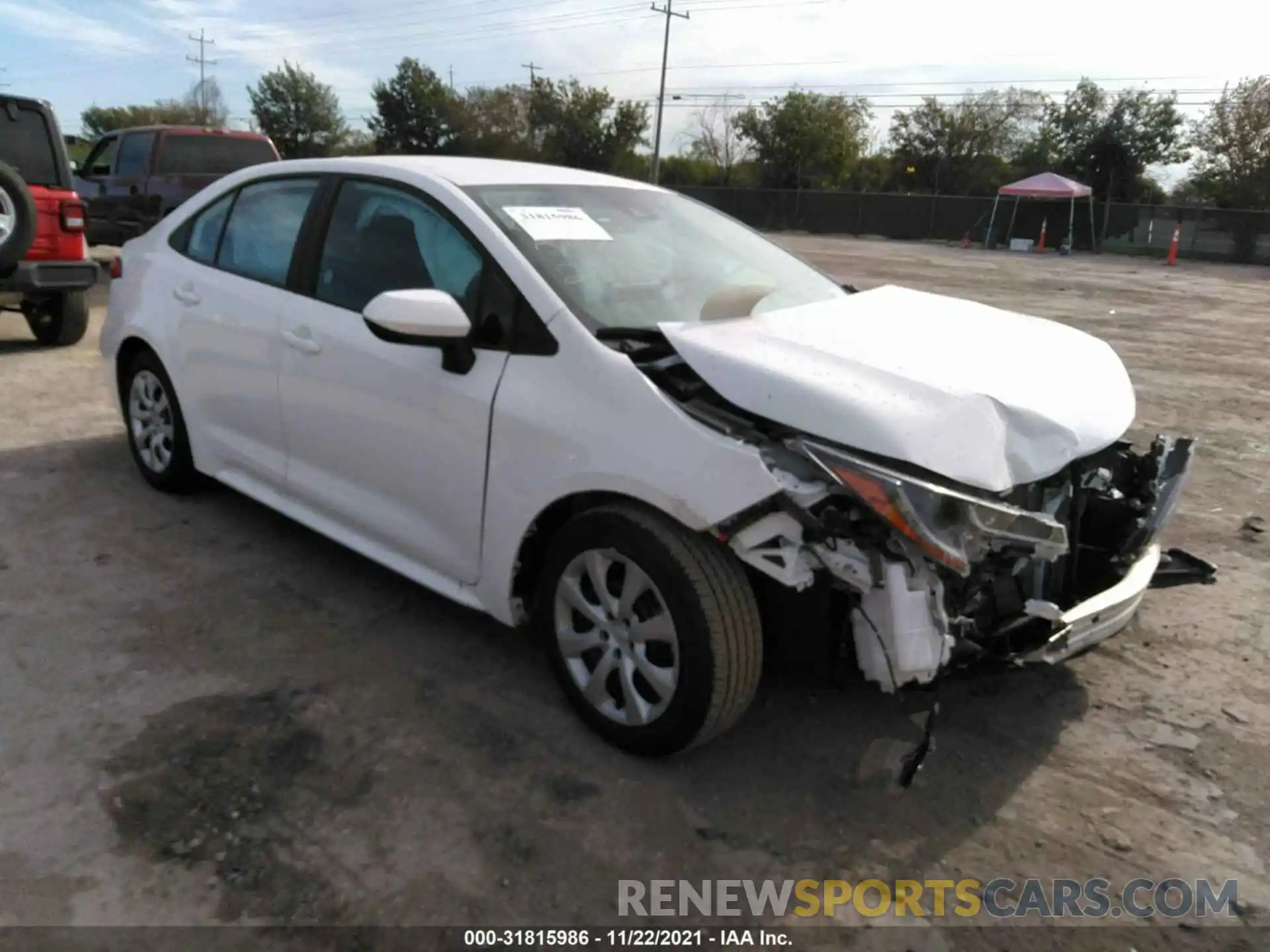 1 Photograph of a damaged car 5YFEPMAE0MP232984 TOYOTA COROLLA 2021