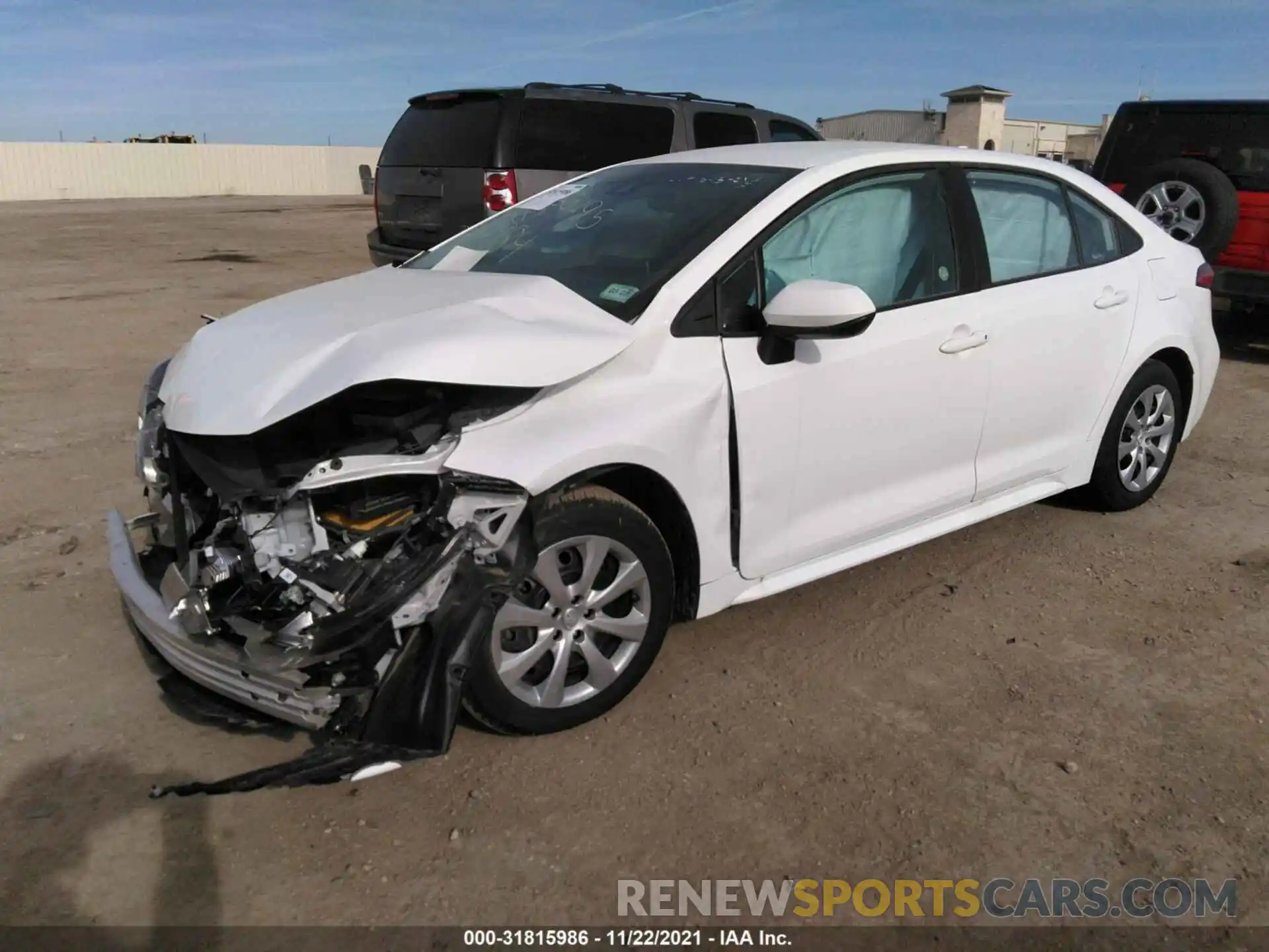 2 Photograph of a damaged car 5YFEPMAE0MP232984 TOYOTA COROLLA 2021