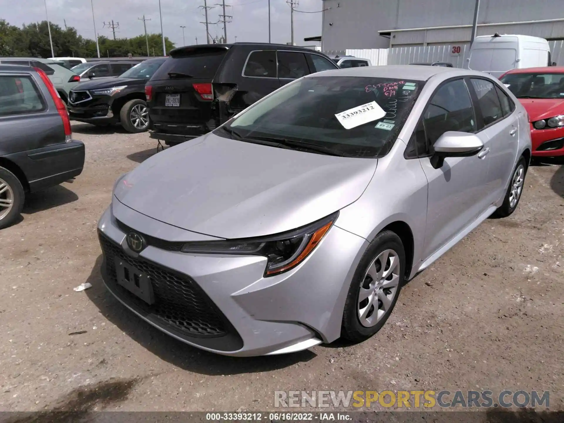 2 Photograph of a damaged car 5YFEPMAE0MP233438 TOYOTA COROLLA 2021