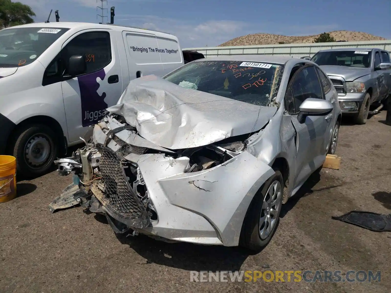 2 Photograph of a damaged car 5YFEPMAE0MP235206 TOYOTA COROLLA 2021