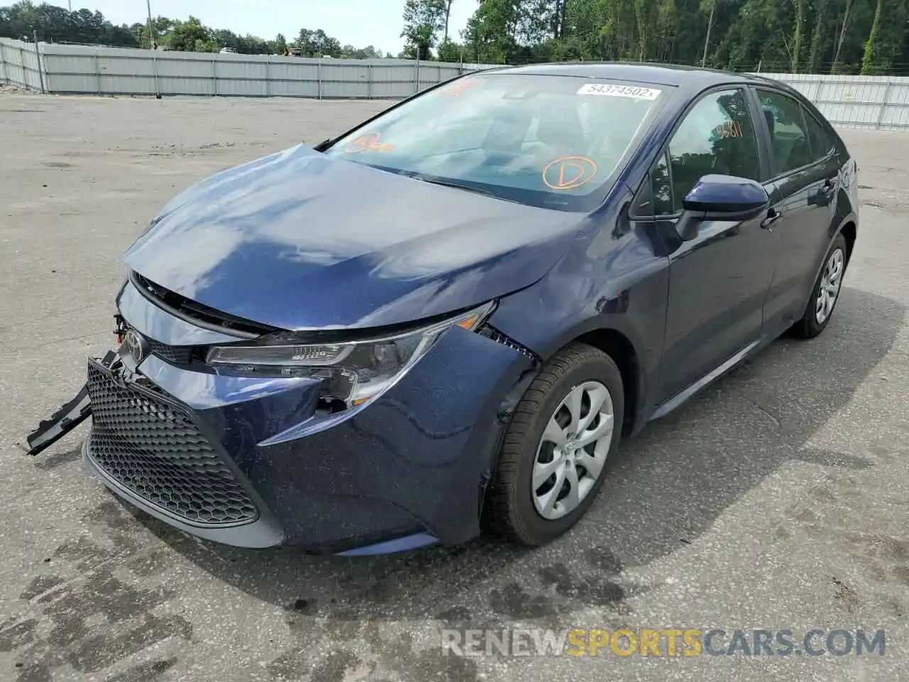 2 Photograph of a damaged car 5YFEPMAE0MP236761 TOYOTA COROLLA 2021