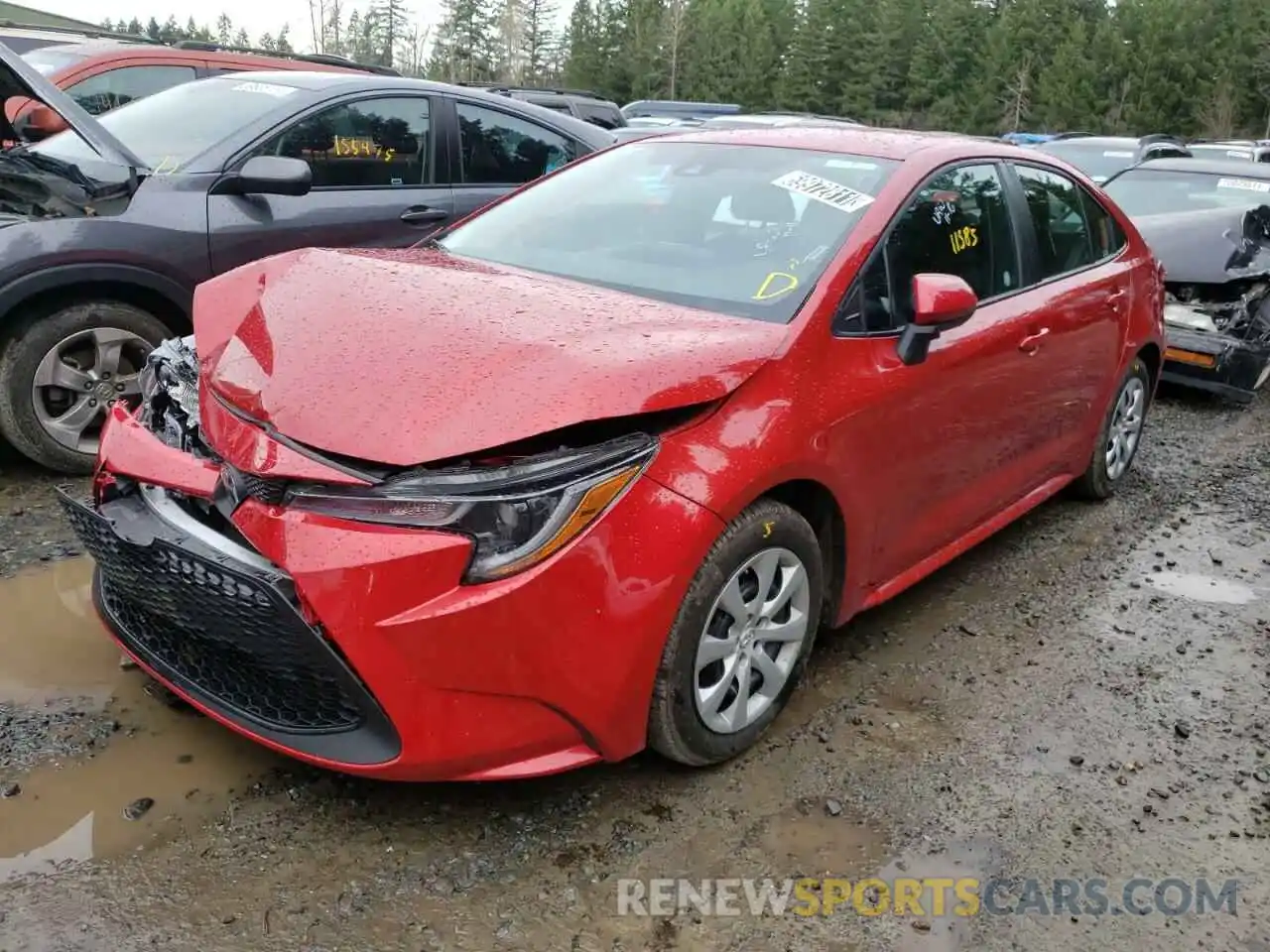 2 Photograph of a damaged car 5YFEPMAE0MP237232 TOYOTA COROLLA 2021