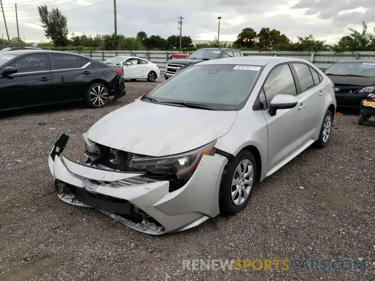 2 Photograph of a damaged car 5YFEPMAE0MP246464 TOYOTA COROLLA 2021