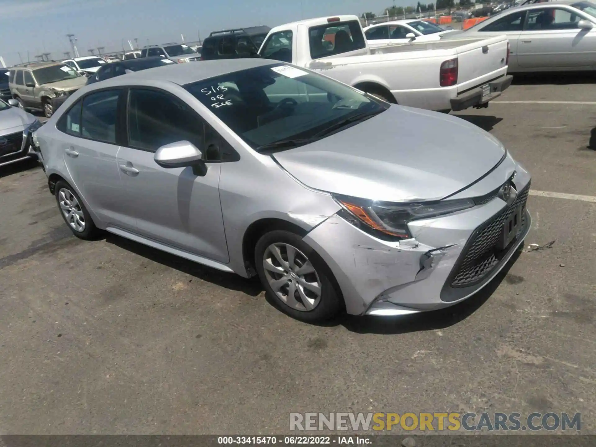 1 Photograph of a damaged car 5YFEPMAE0MP248425 TOYOTA COROLLA 2021