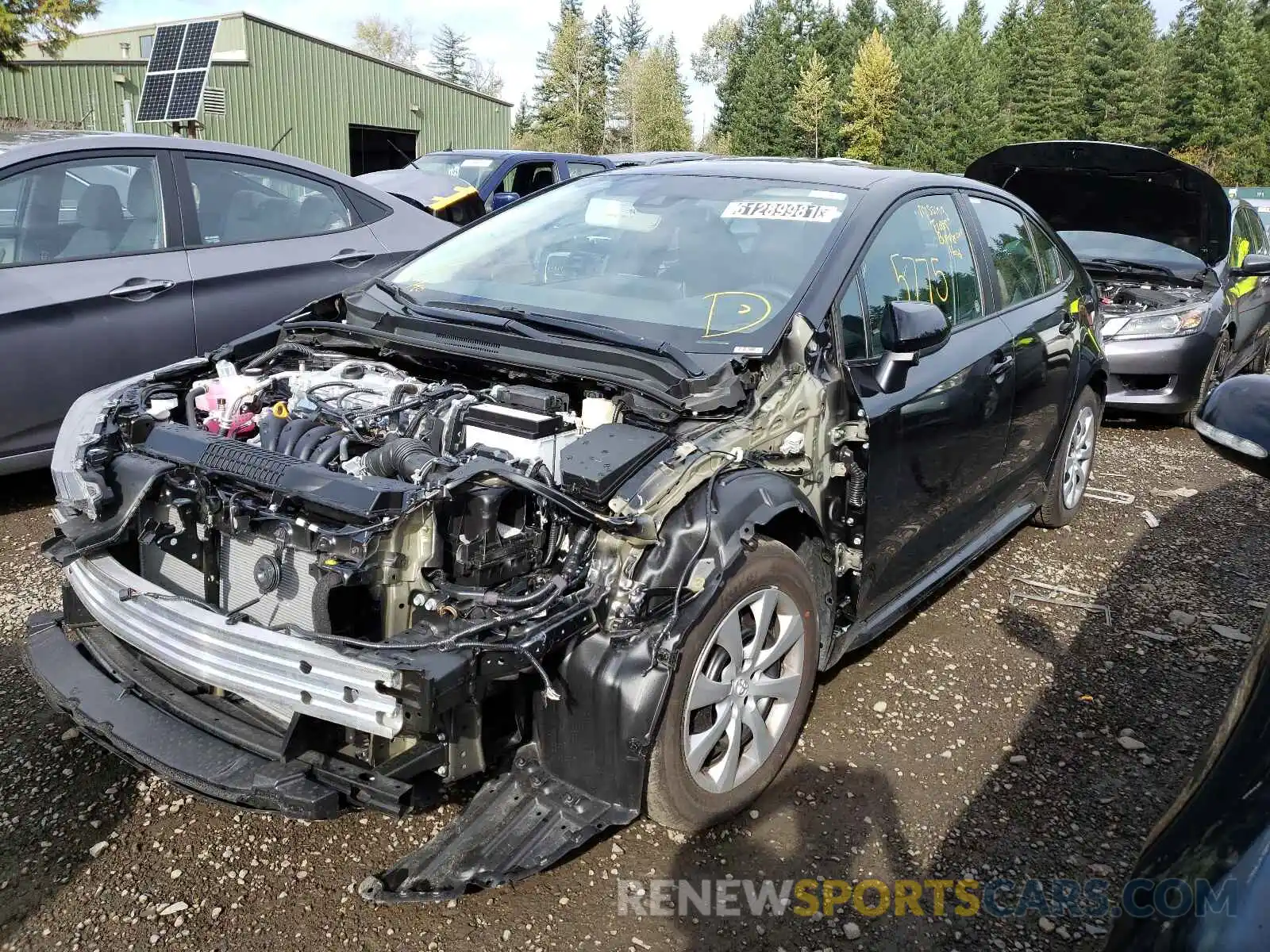 2 Photograph of a damaged car 5YFEPMAE0MP249168 TOYOTA COROLLA 2021