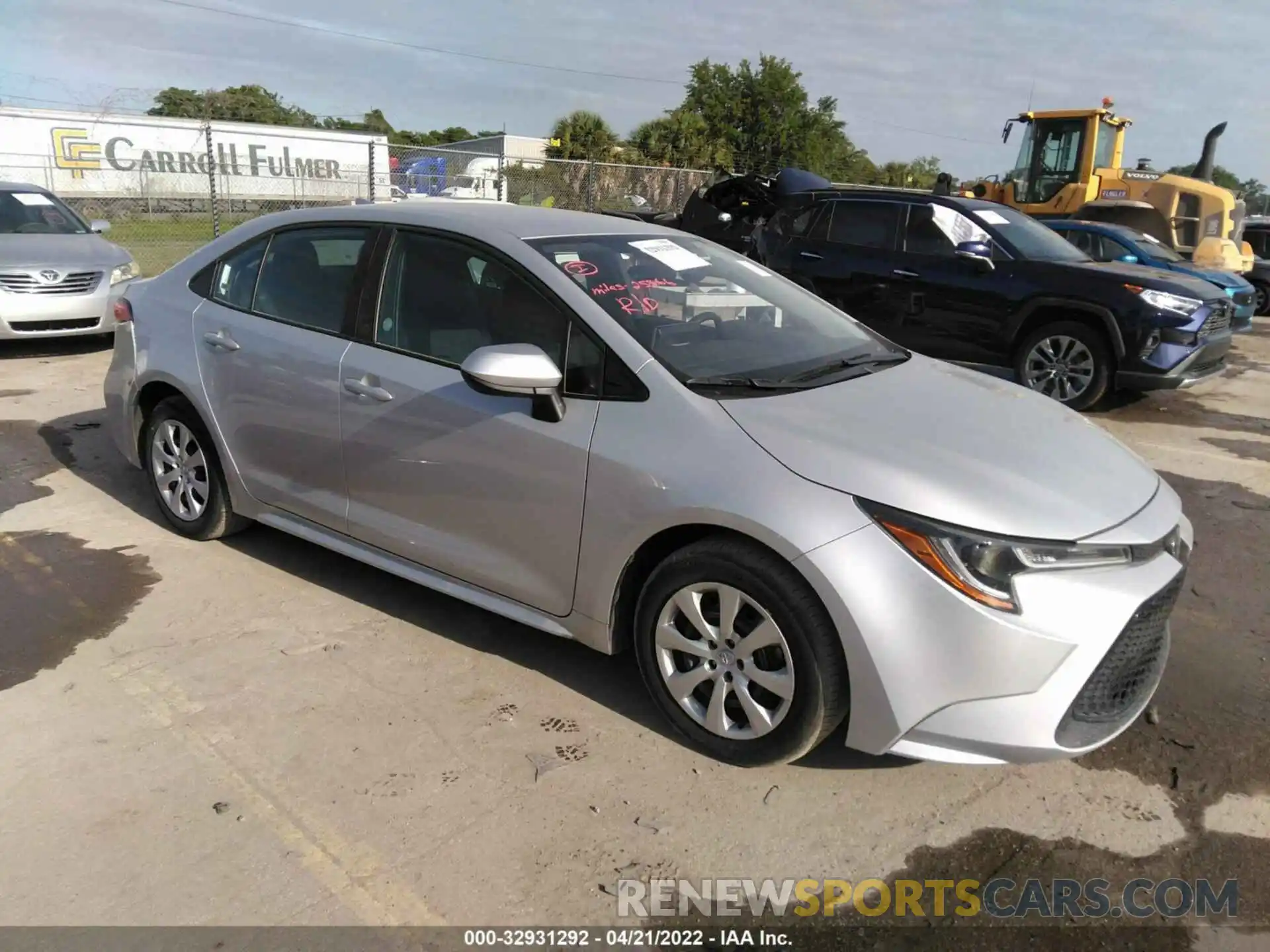 1 Photograph of a damaged car 5YFEPMAE0MP250904 TOYOTA COROLLA 2021