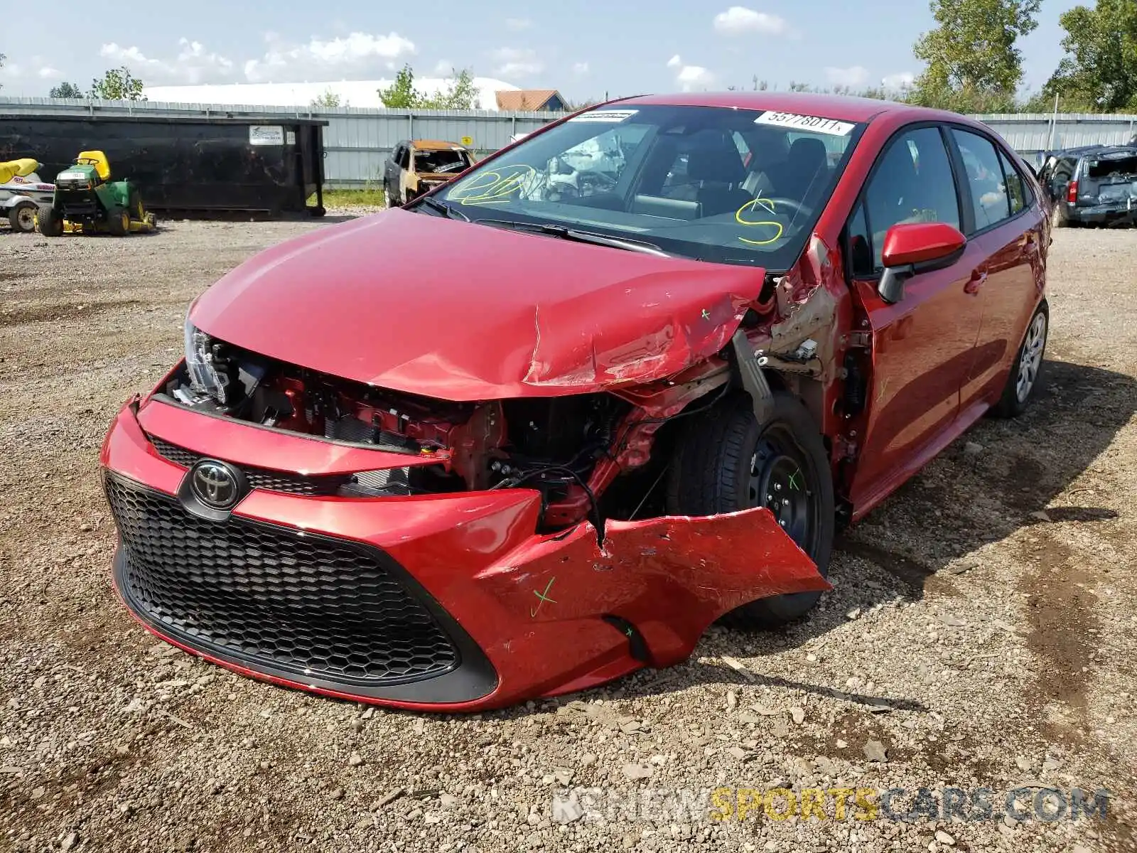 2 Photograph of a damaged car 5YFEPMAE0MP254211 TOYOTA COROLLA 2021