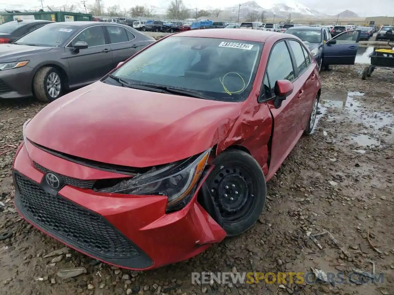 2 Photograph of a damaged car 5YFEPMAE0MP255262 TOYOTA COROLLA 2021