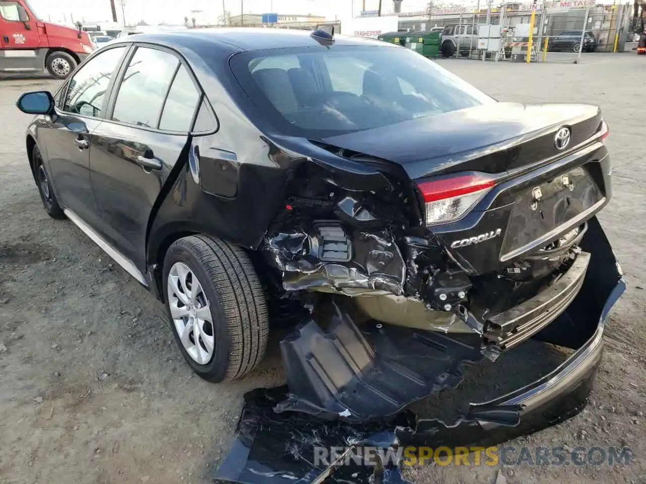 3 Photograph of a damaged car 5YFEPMAE0MP262888 TOYOTA COROLLA 2021