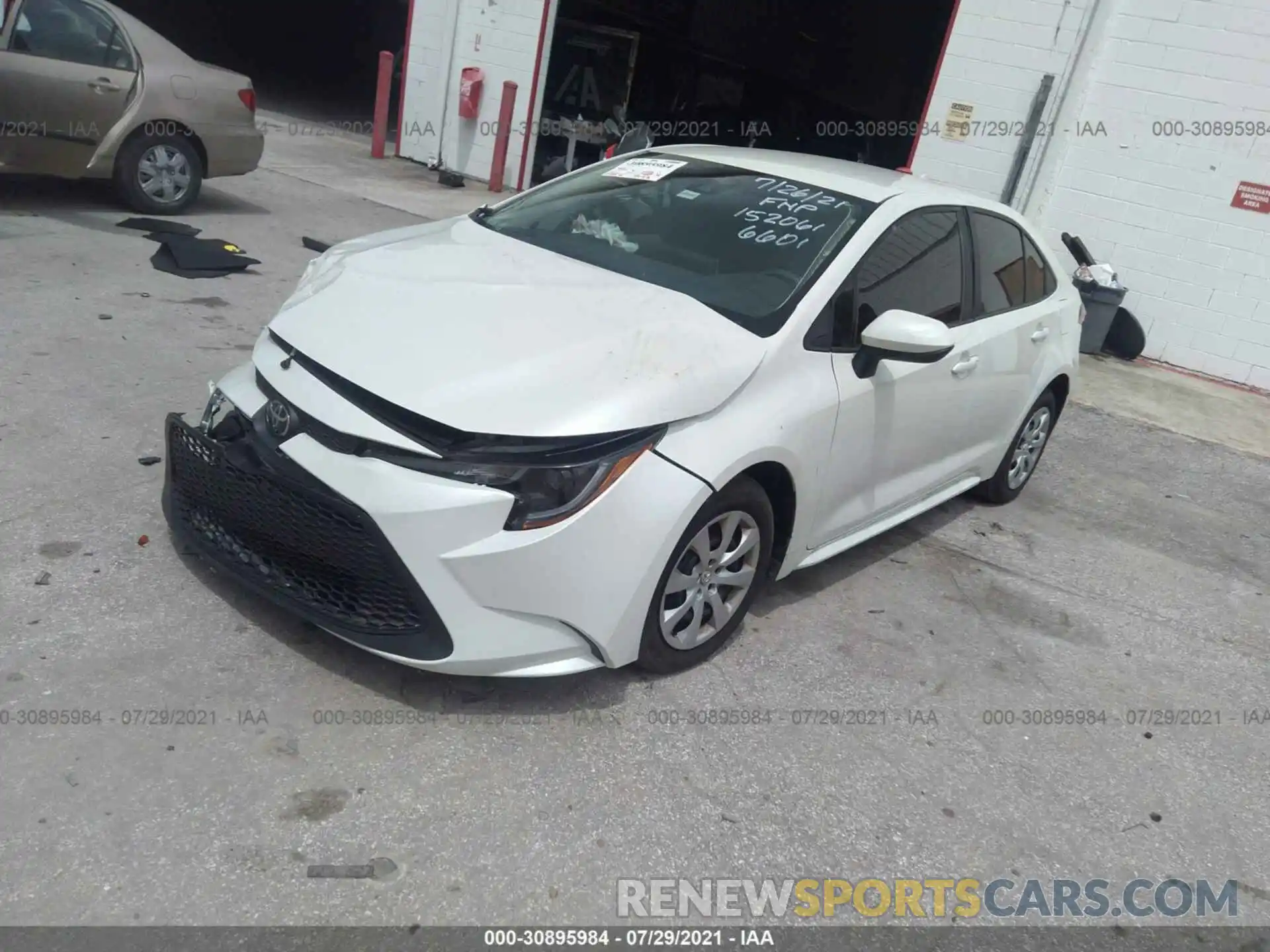 2 Photograph of a damaged car 5YFEPMAE1MP152061 TOYOTA COROLLA 2021