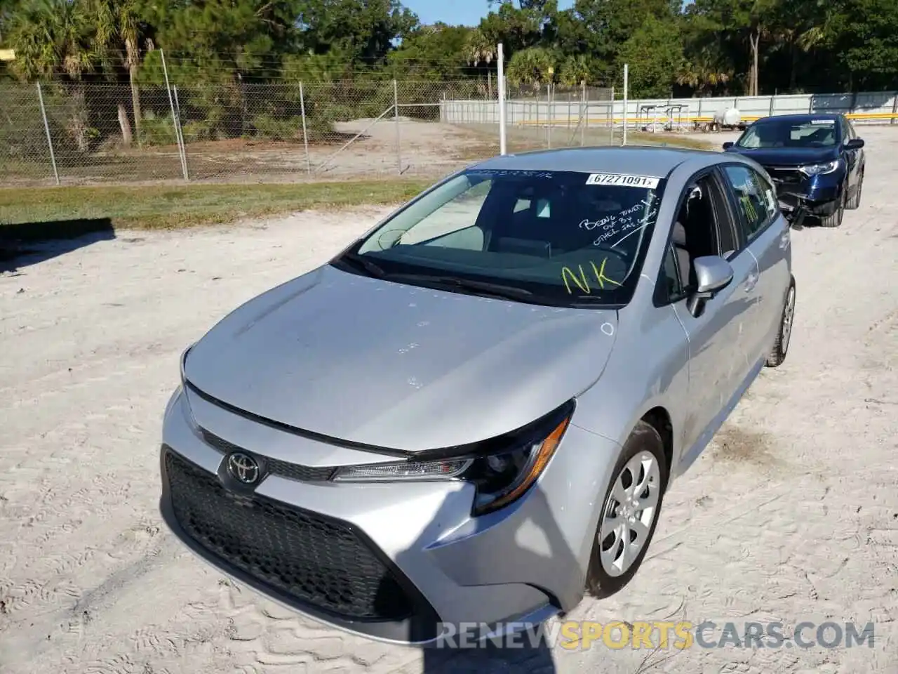 2 Photograph of a damaged car 5YFEPMAE1MP152867 TOYOTA COROLLA 2021