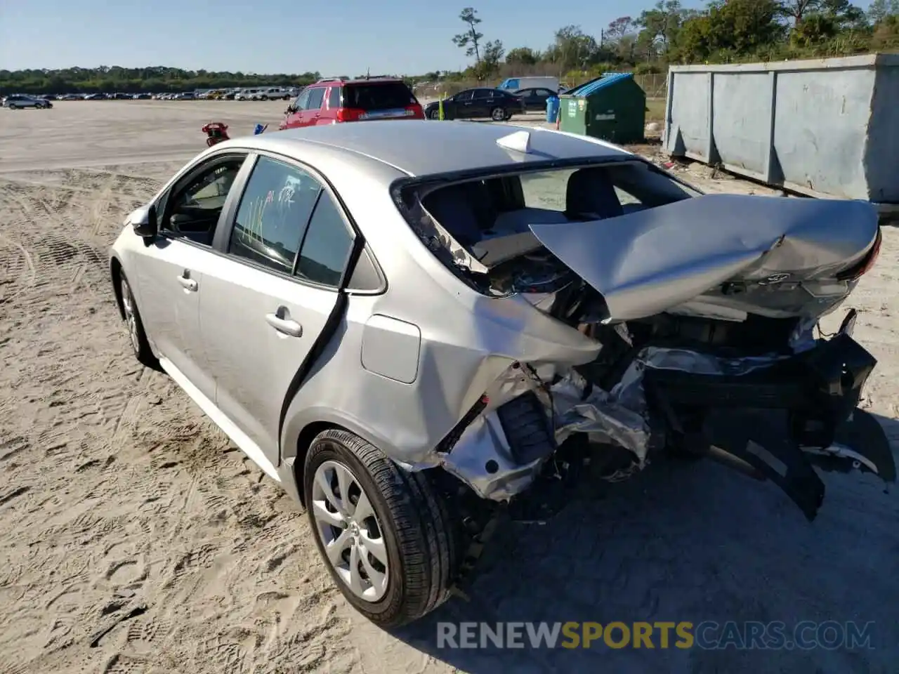 3 Photograph of a damaged car 5YFEPMAE1MP152867 TOYOTA COROLLA 2021