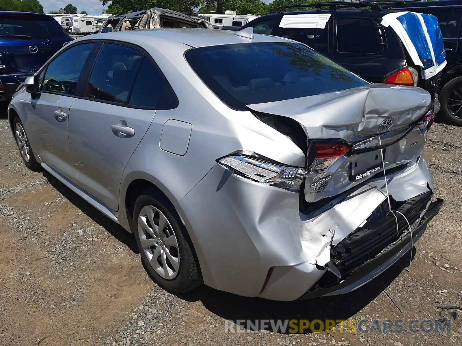 3 Photograph of a damaged car 5YFEPMAE1MP155624 TOYOTA COROLLA 2021