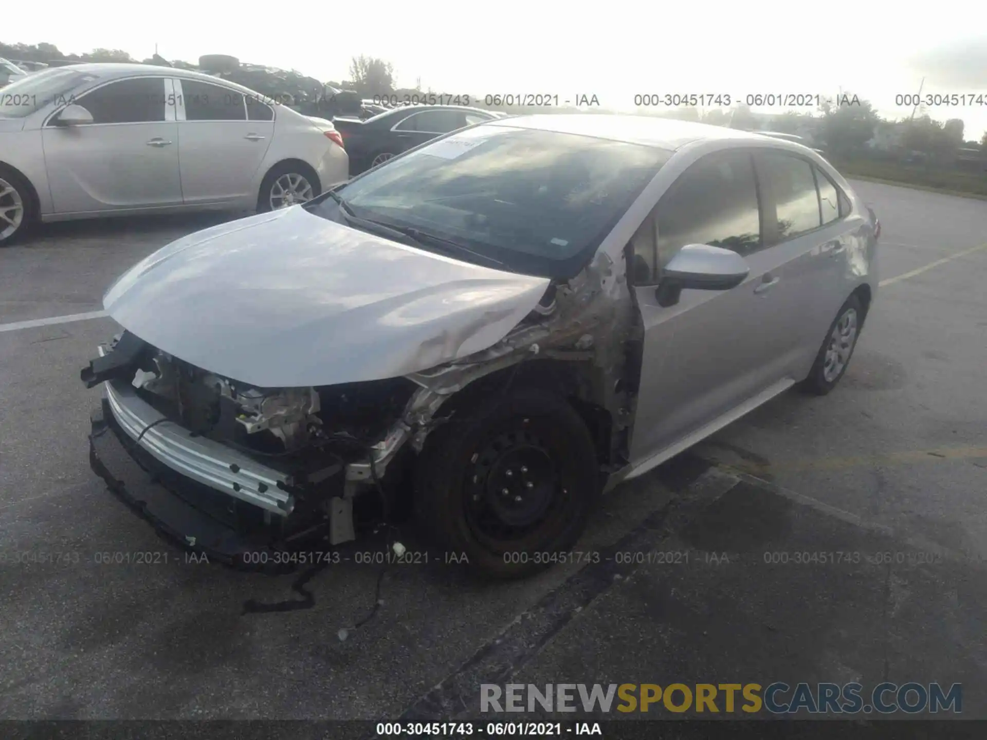 2 Photograph of a damaged car 5YFEPMAE1MP156028 TOYOTA COROLLA 2021