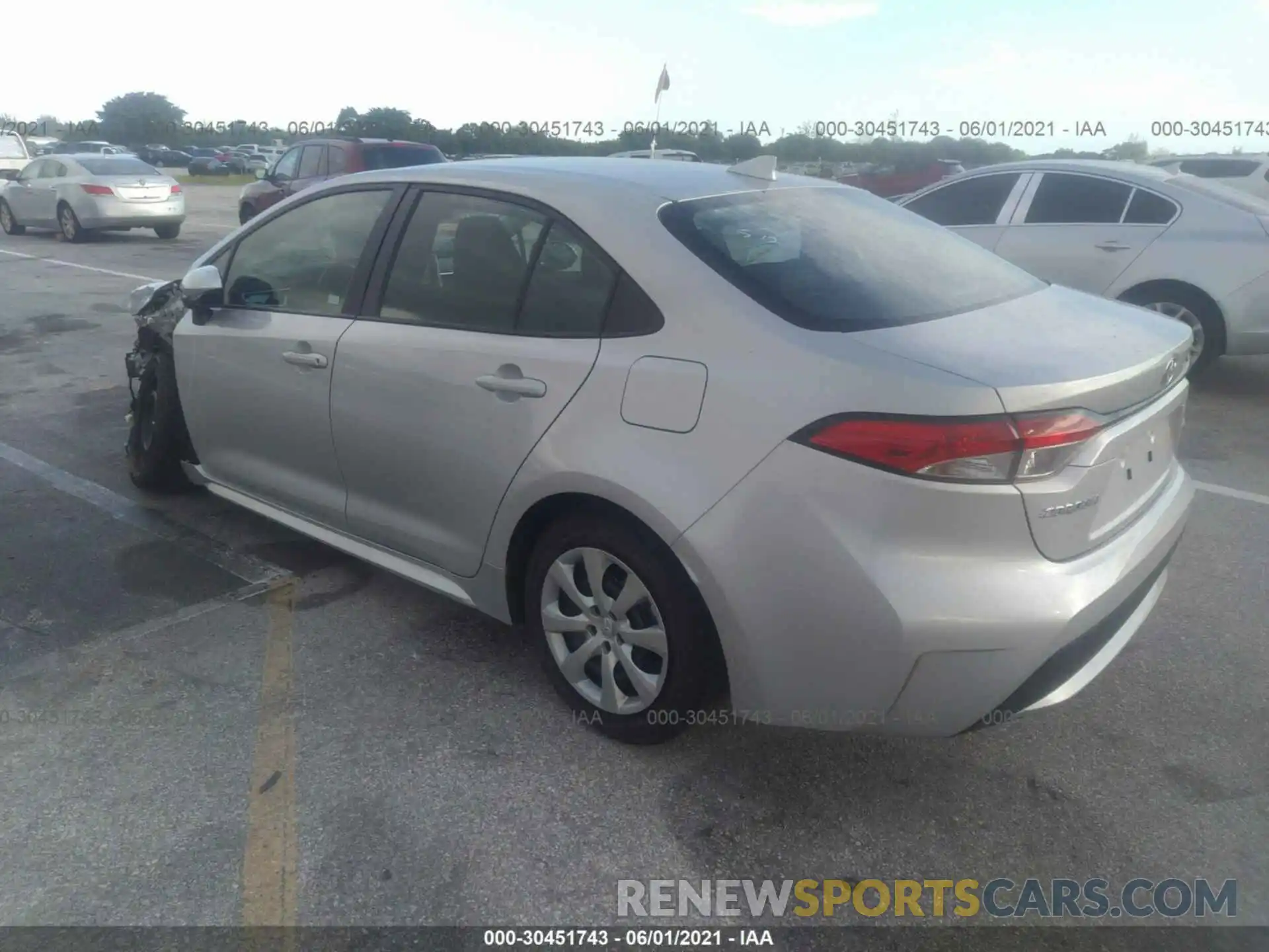 3 Photograph of a damaged car 5YFEPMAE1MP156028 TOYOTA COROLLA 2021