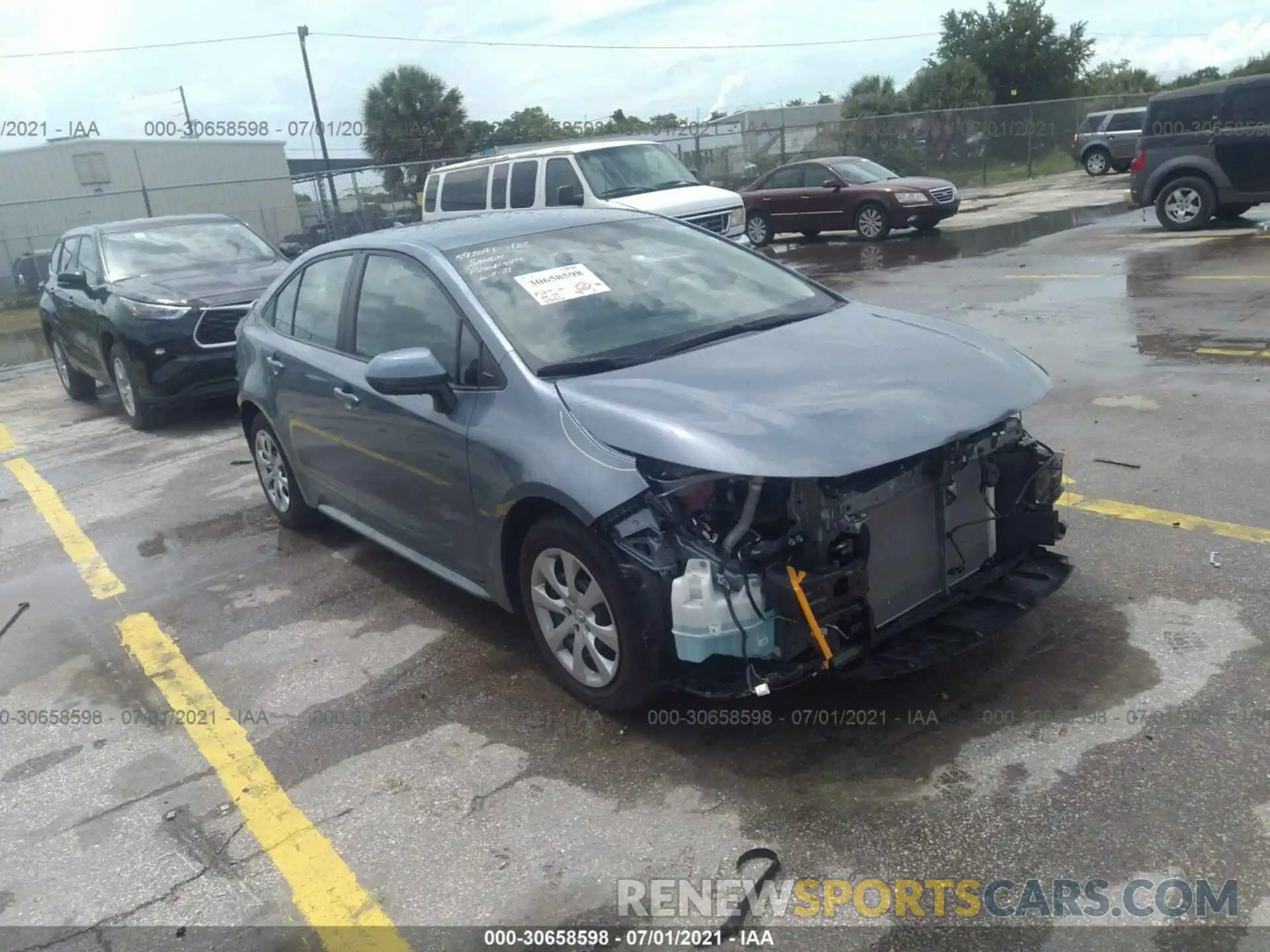 1 Photograph of a damaged car 5YFEPMAE1MP157664 TOYOTA COROLLA 2021