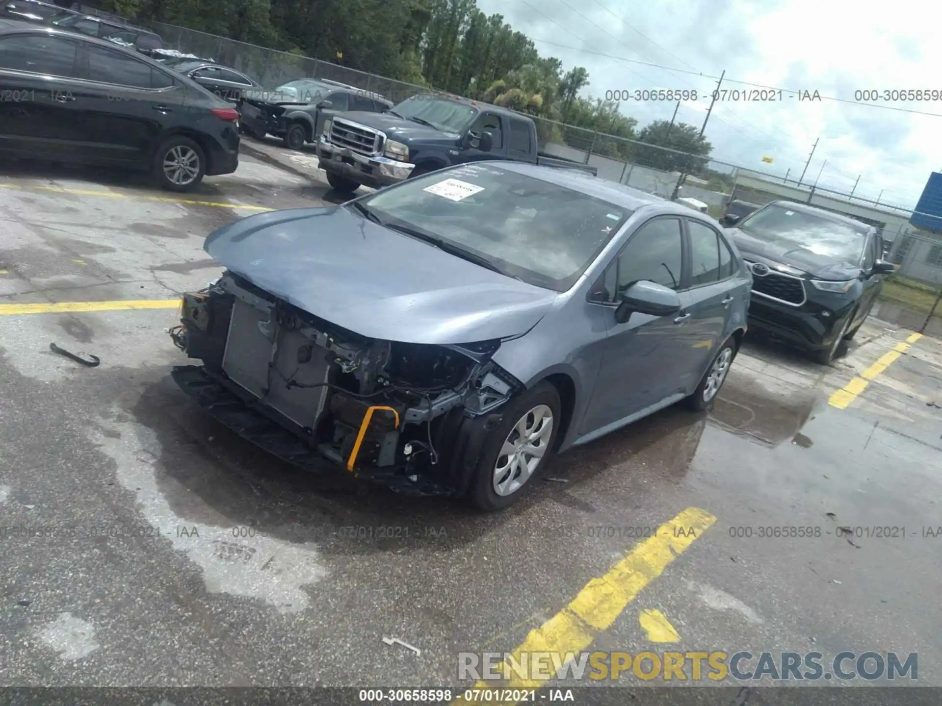 2 Photograph of a damaged car 5YFEPMAE1MP157664 TOYOTA COROLLA 2021