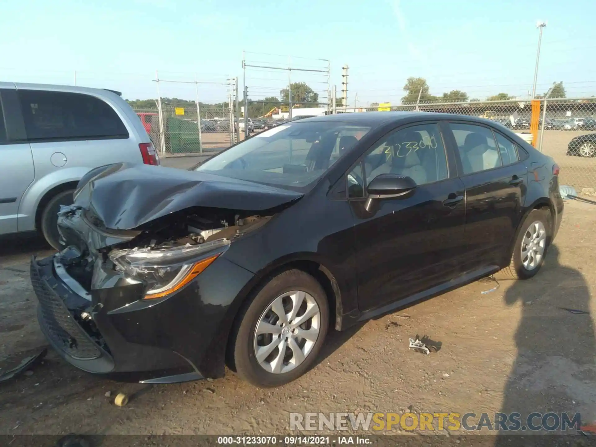 2 Photograph of a damaged car 5YFEPMAE1MP159768 TOYOTA COROLLA 2021