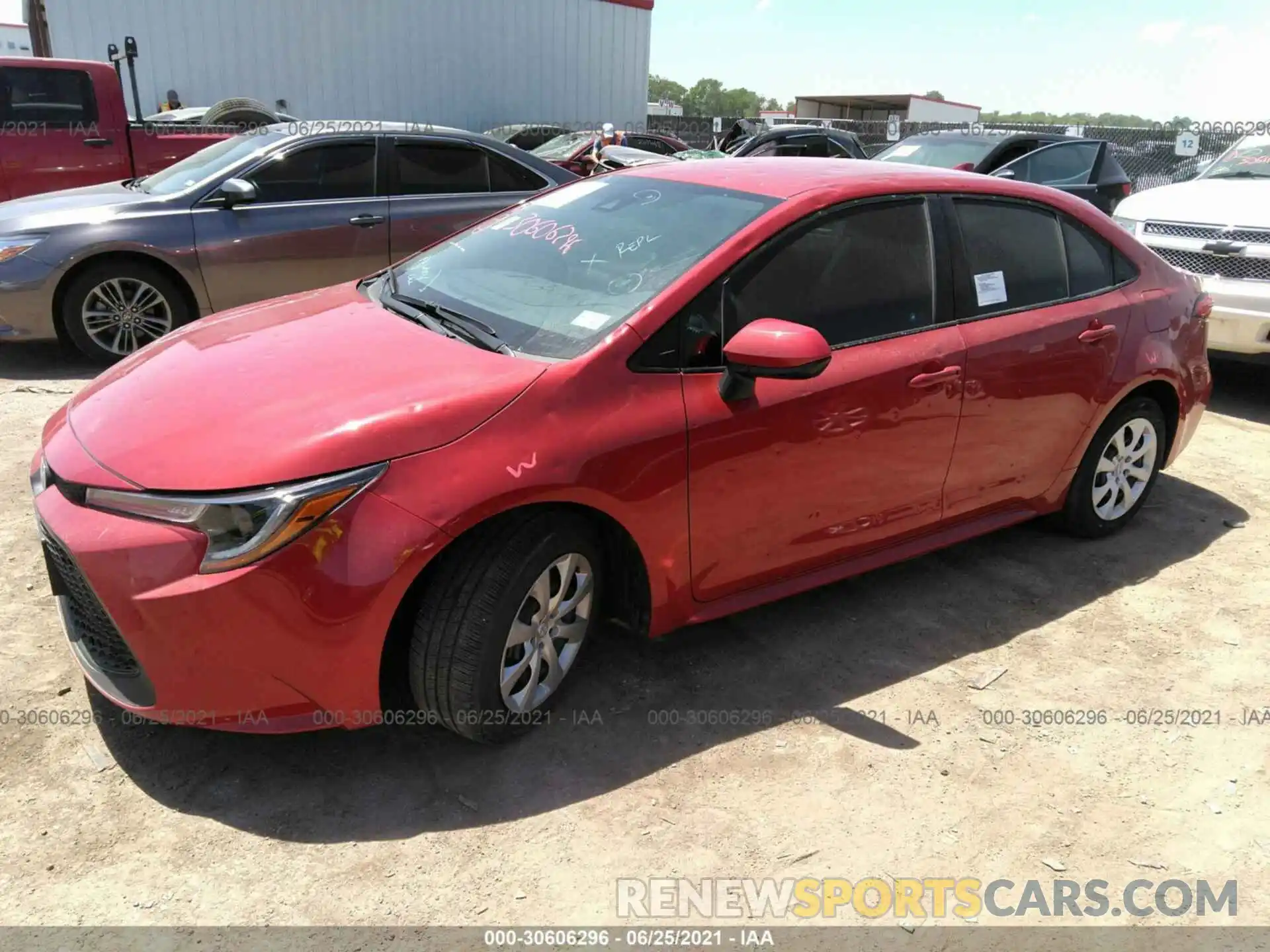 2 Photograph of a damaged car 5YFEPMAE1MP166266 TOYOTA COROLLA 2021