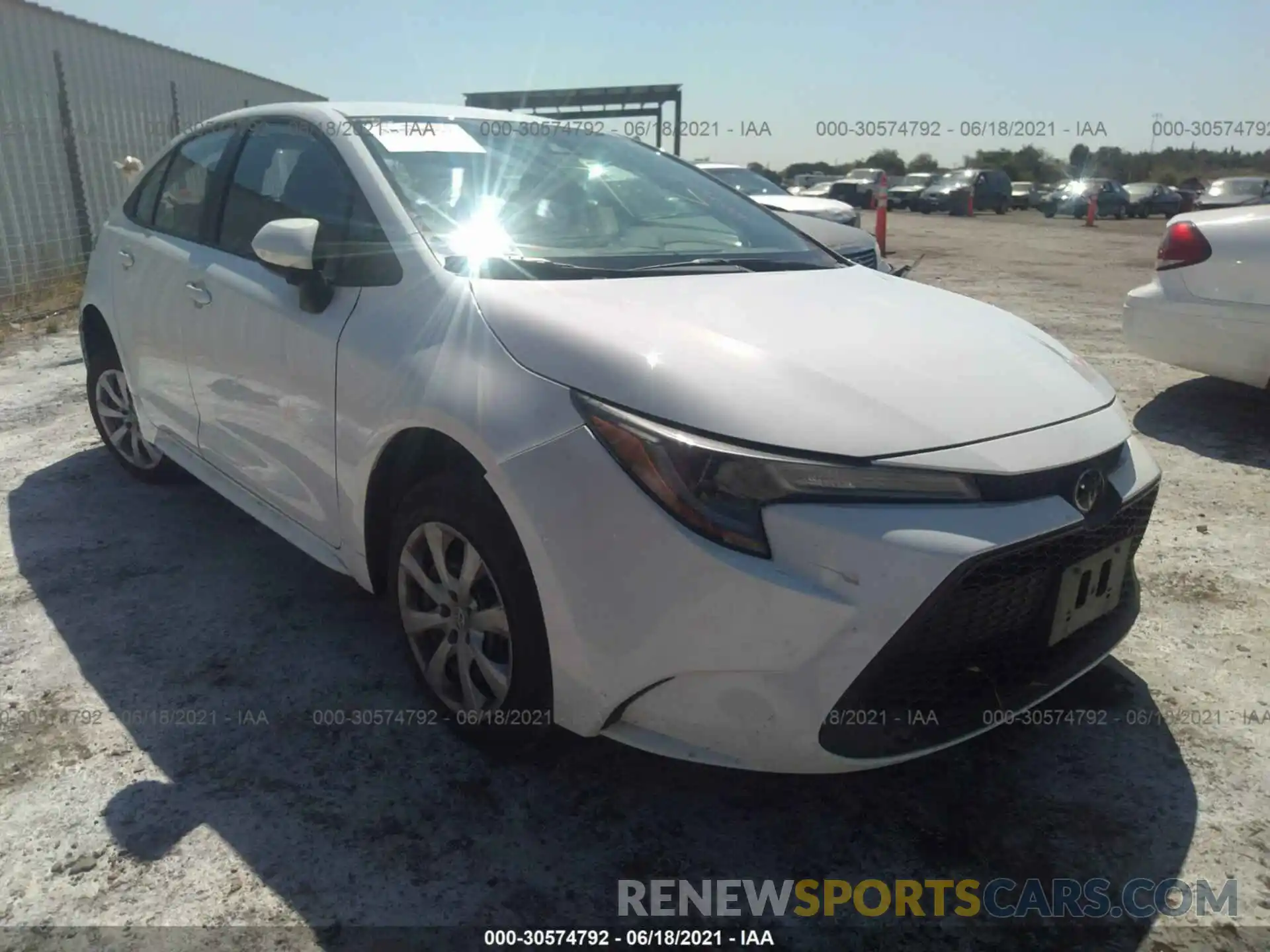 1 Photograph of a damaged car 5YFEPMAE1MP166526 TOYOTA COROLLA 2021